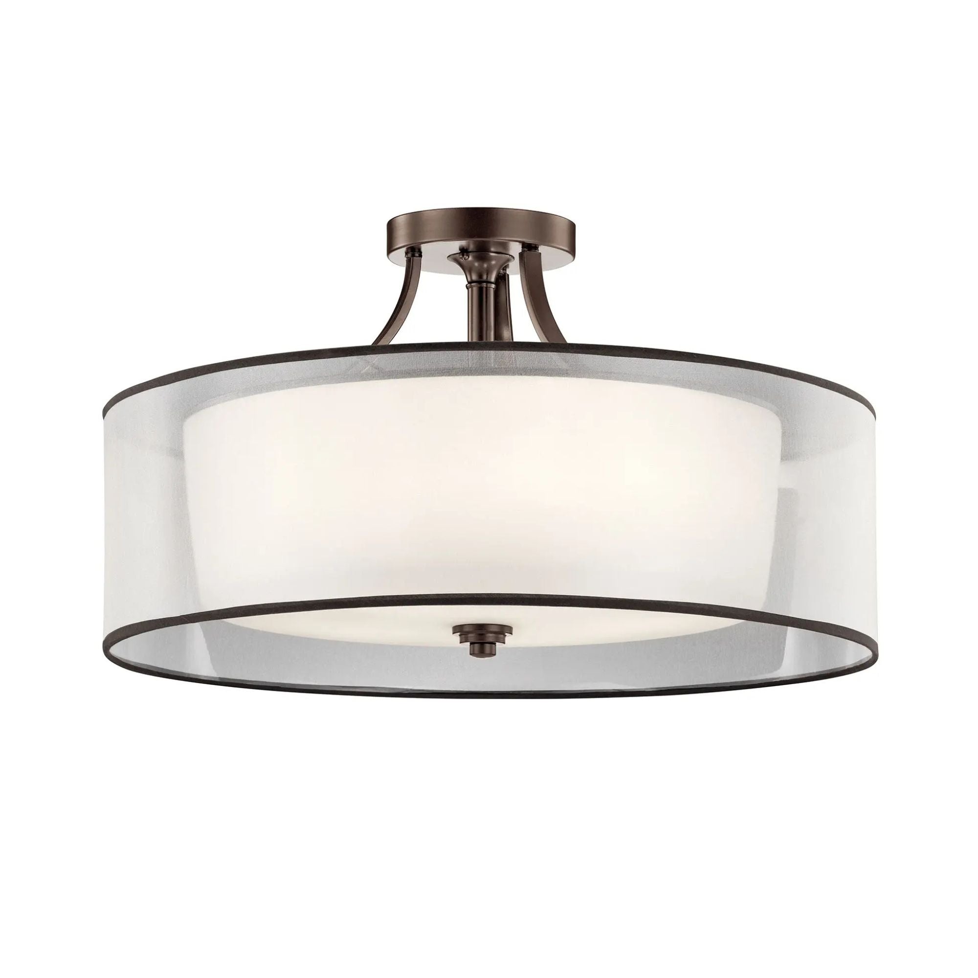 Lacey 28" 5-Light Semi-Flush Mount, Mission Bronze Finish