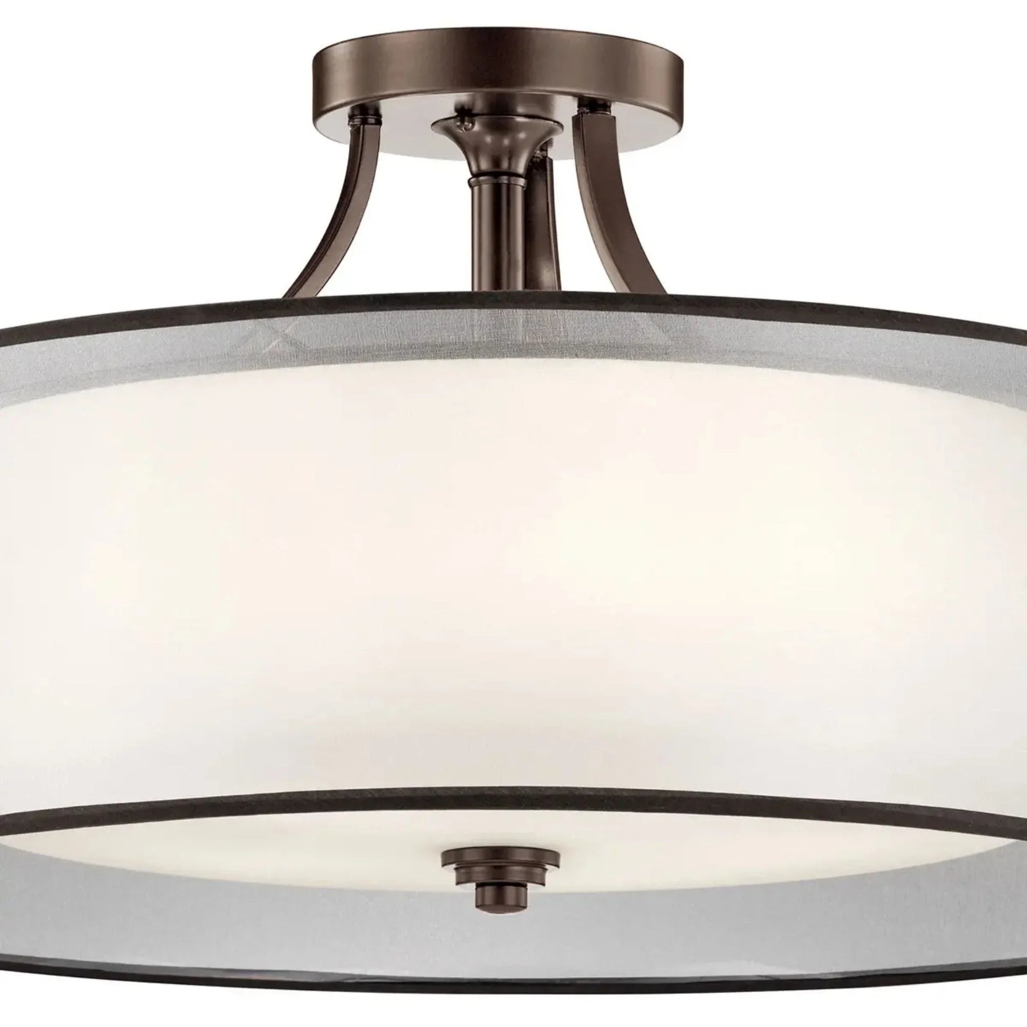 Lacey 28" 5-Light Semi-Flush Mount, Mission Bronze Finish