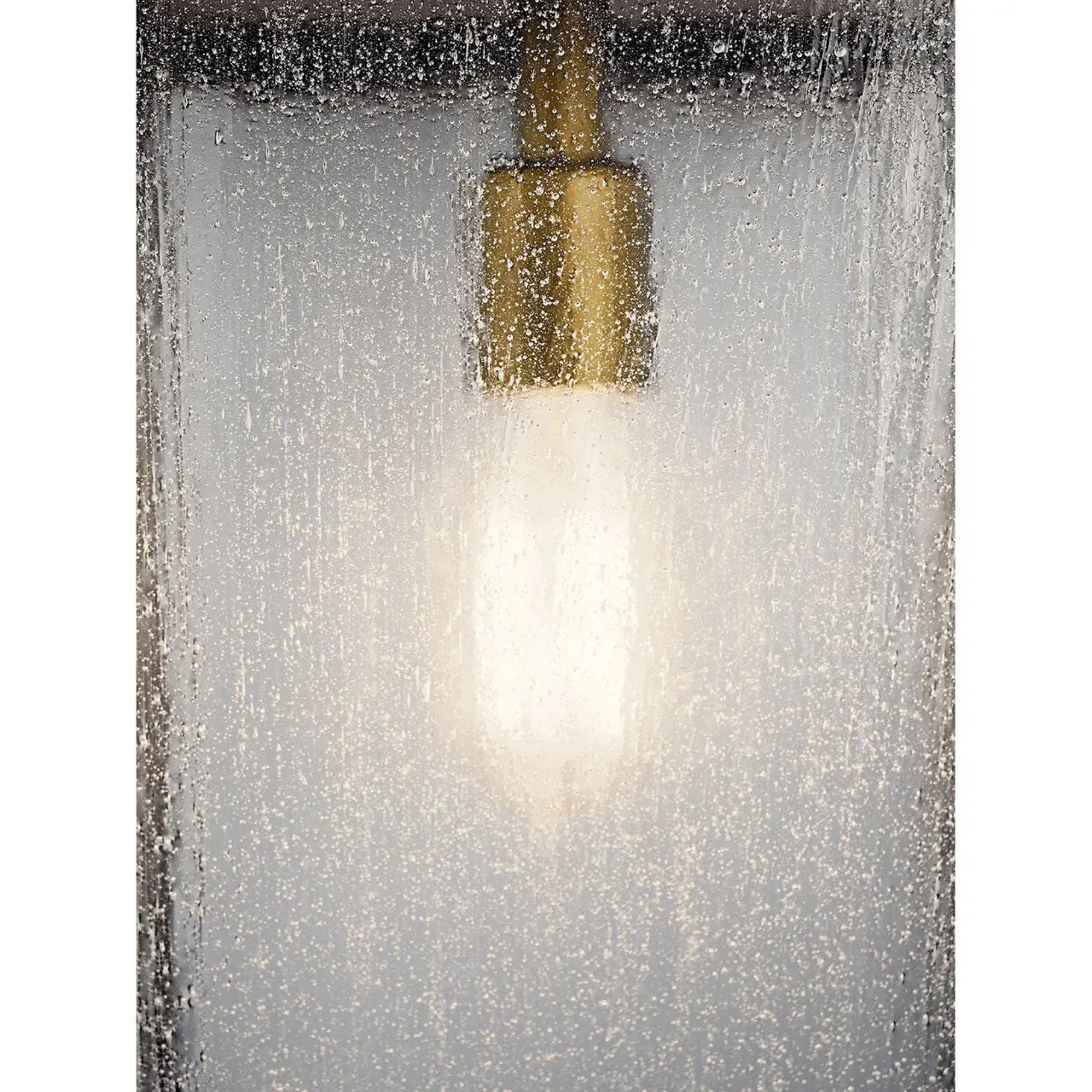 Kichler Lahden 16.75 in. Outdoor Sconce, Weathered Zinc with Clear Seeded Glass