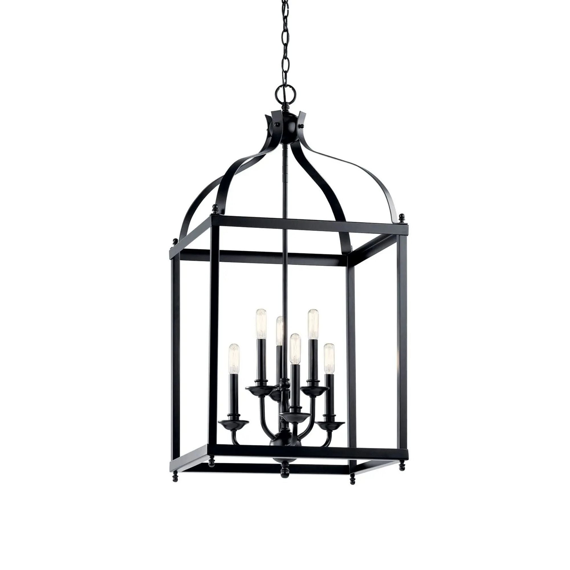 Kichler Larkin 36.25 in. 6-Light Chandelier, Black