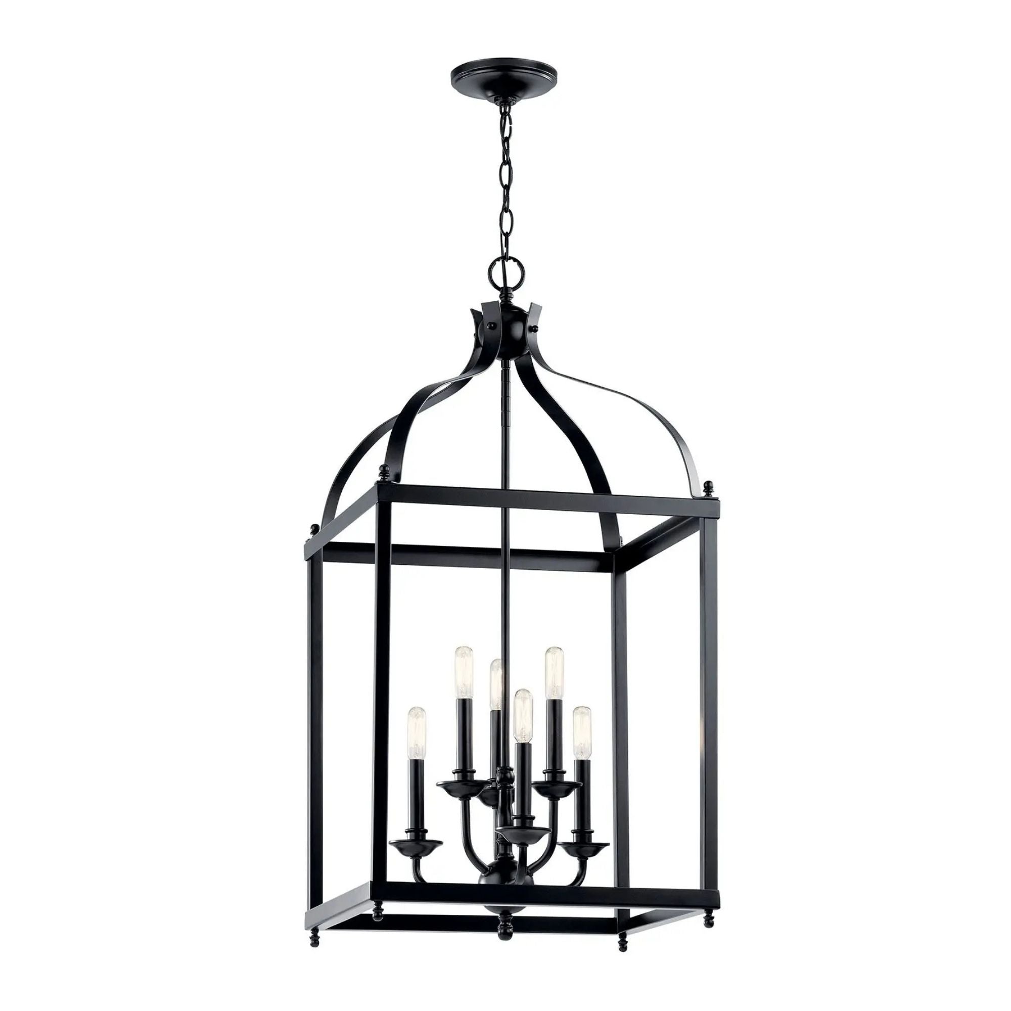 Kichler Larkin 36.25 in. 6-Light Chandelier, Black