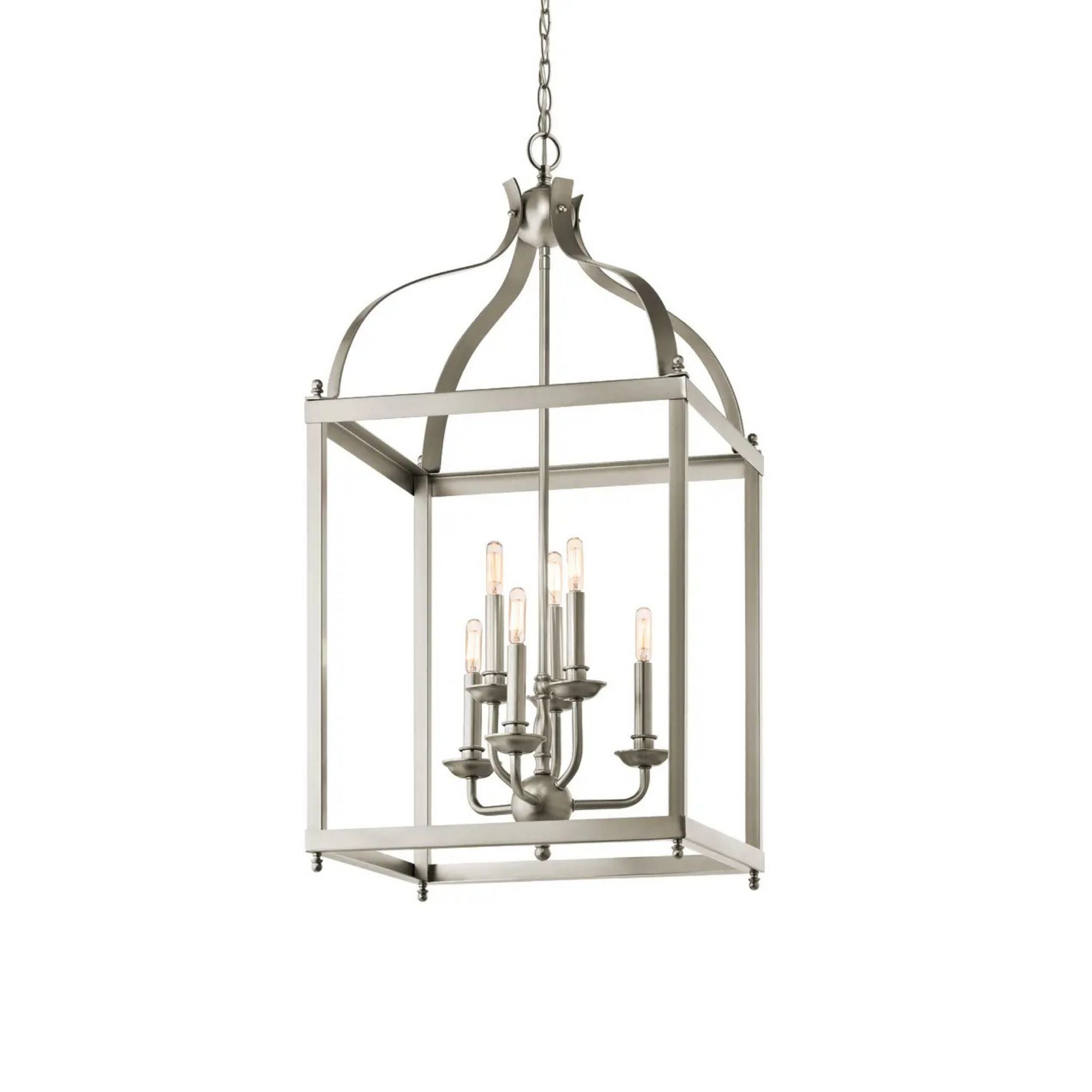 Kichler Larkin 36.25 in. 6-Light Chandelier, Brushed Nickel
