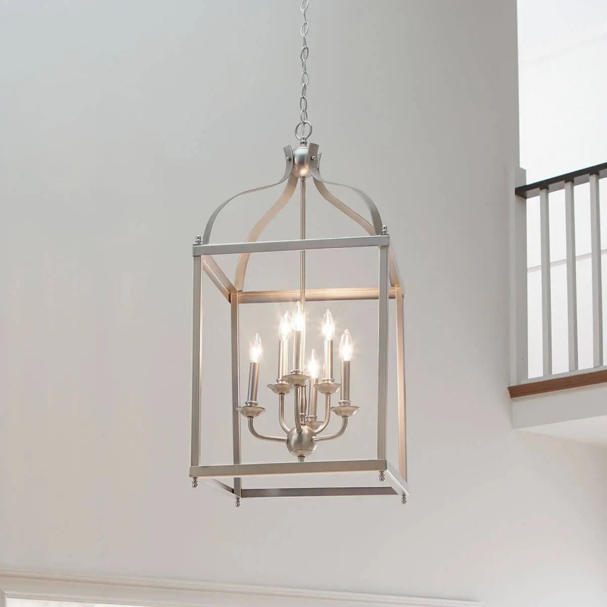 Kichler Larkin 36.25 in. 6-Light Chandelier, Brushed Nickel