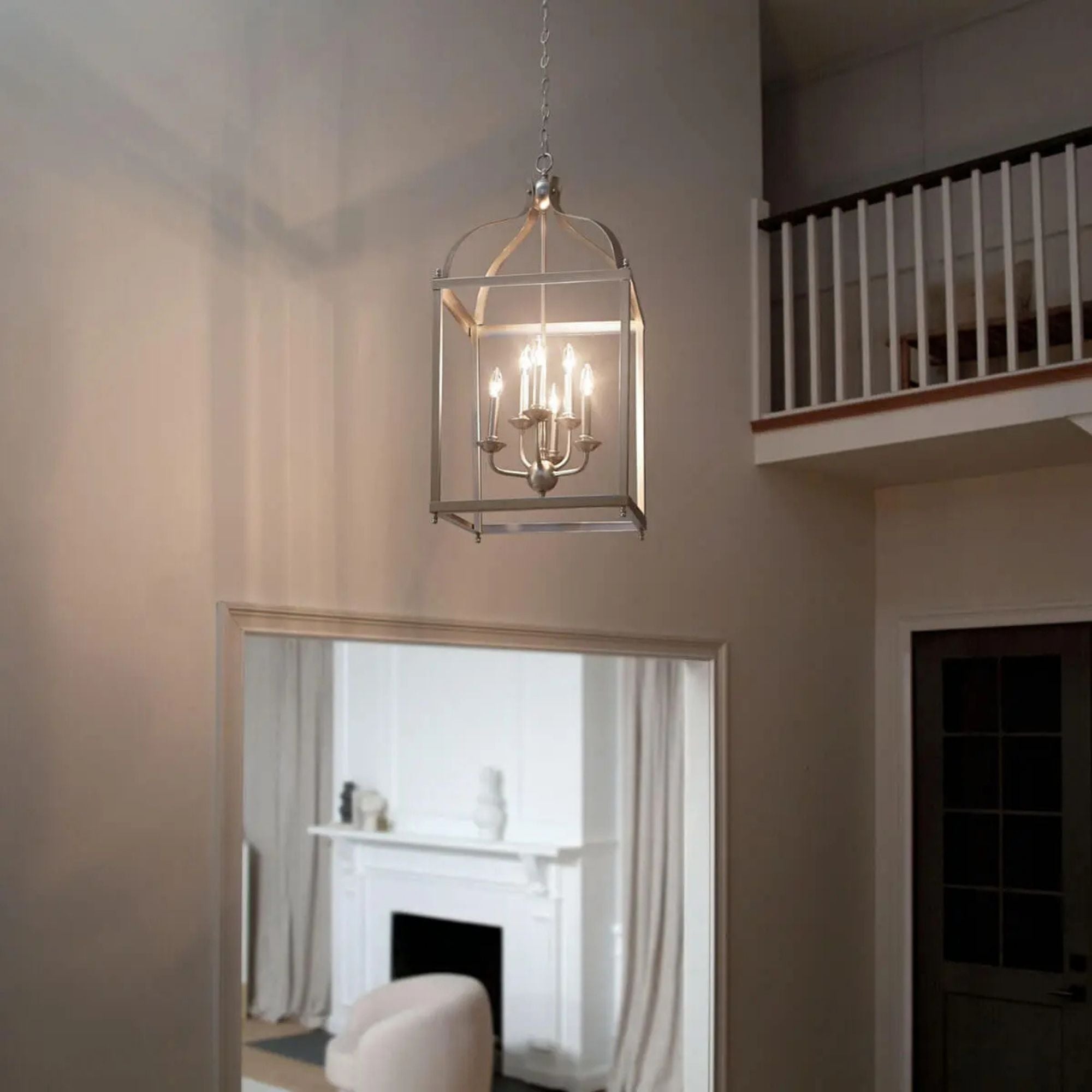Kichler Larkin 36.25 in. 6-Light Chandelier, Brushed Nickel