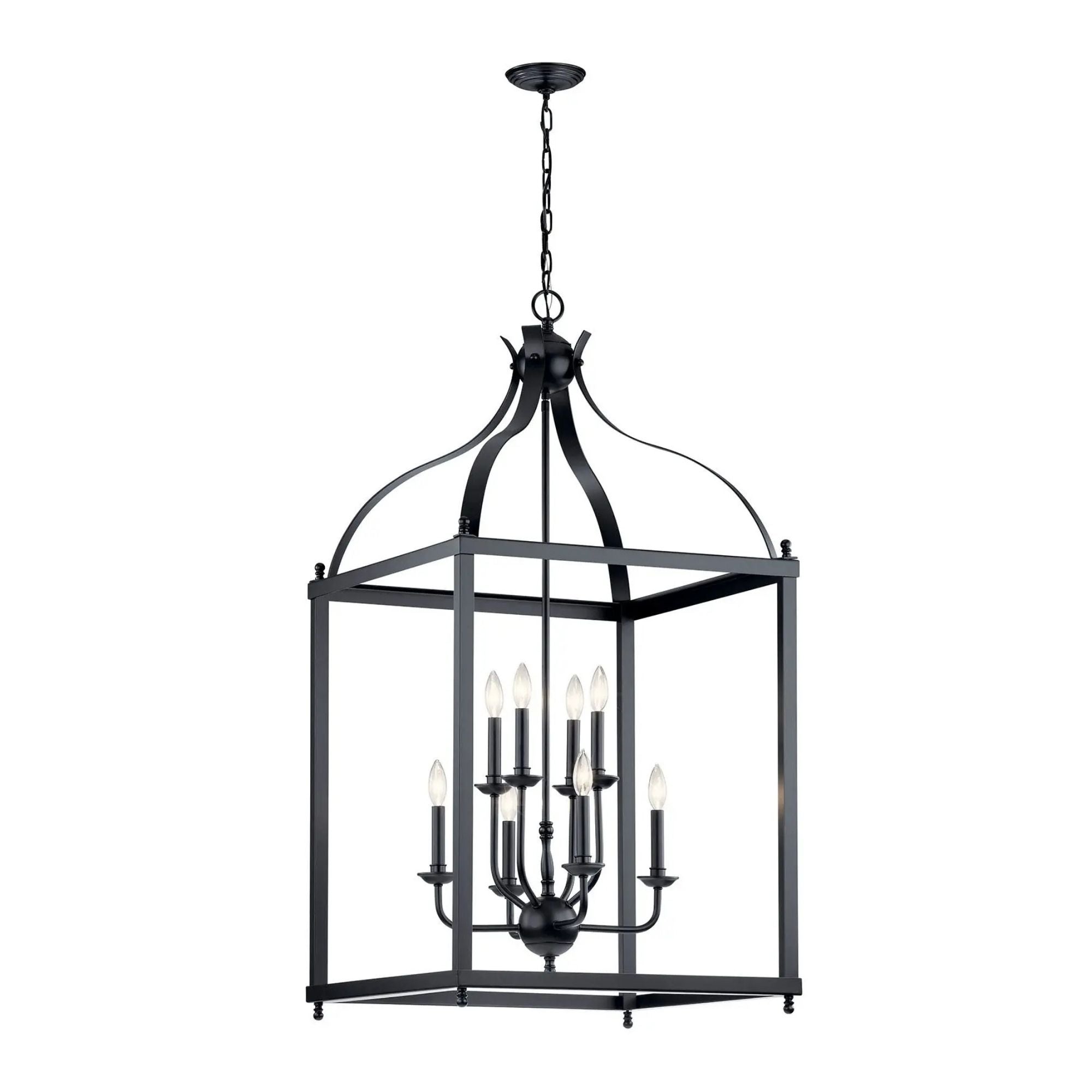 Kichler Larkin 47.75 in. 8-Light Chandelier, Black