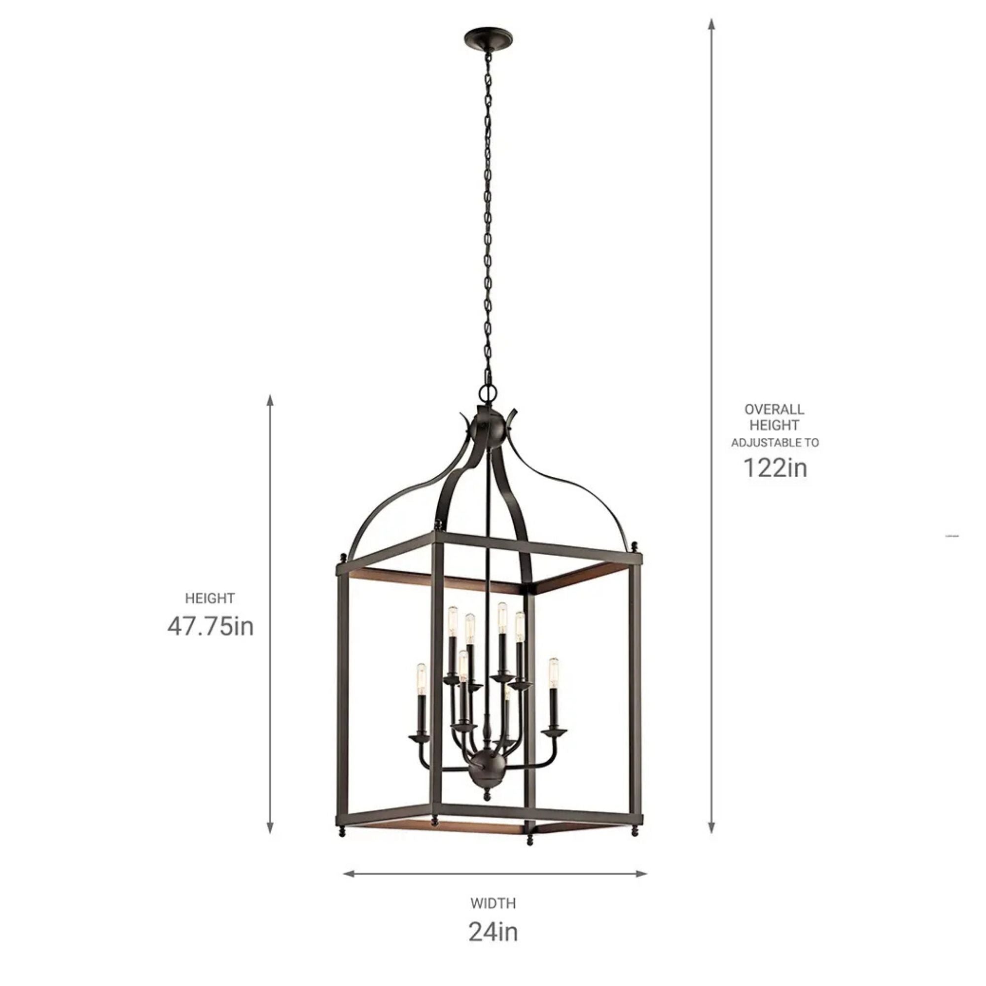 Kichler Larkin 47.75 in. 8-Light Chandelier, Olde Bronze