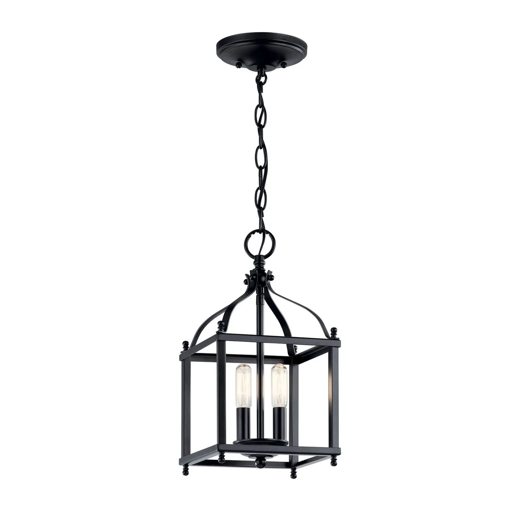 Kichler Larkin 14.75 in. 2-Light Mini Pendant, Black