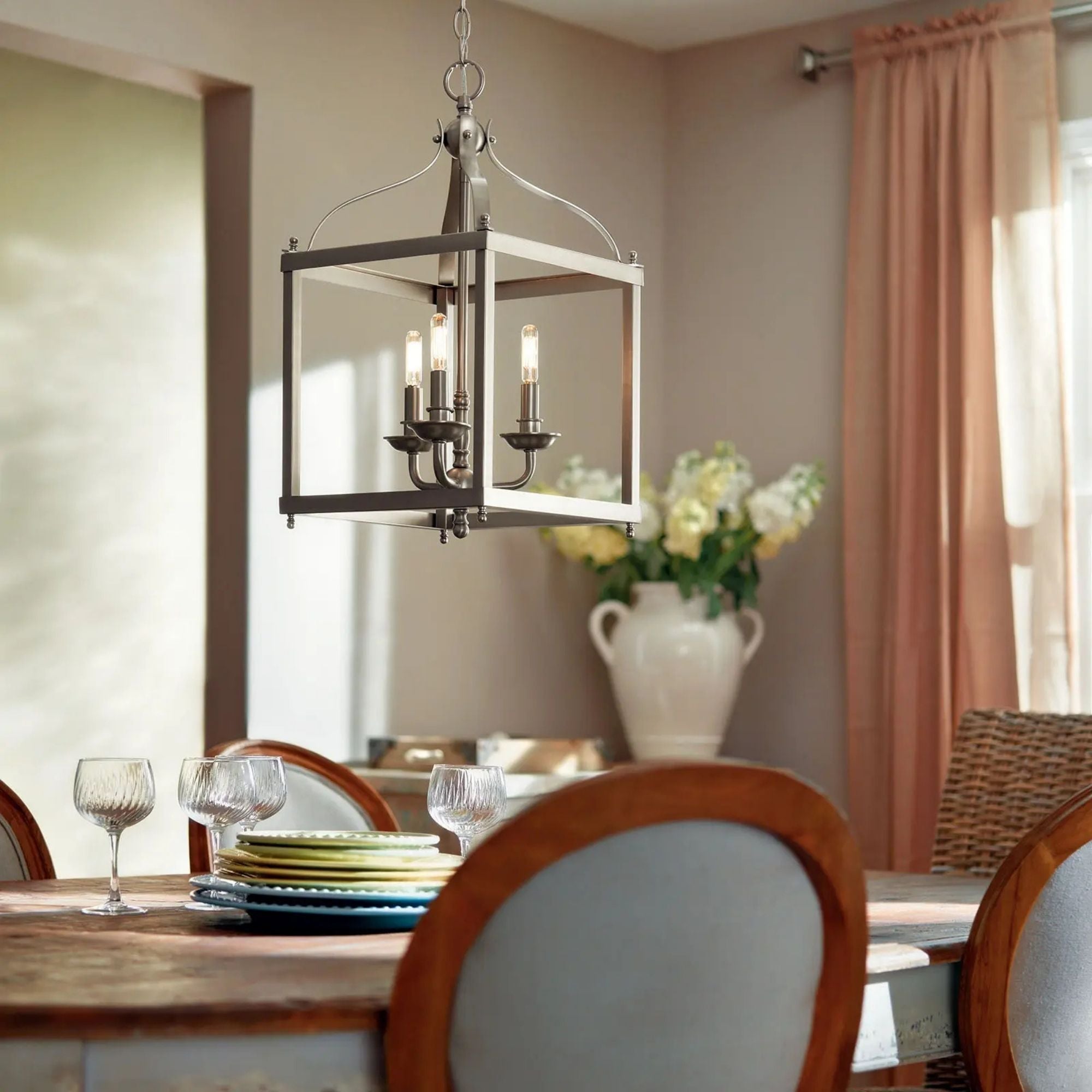 Kichler Larkin 22.25 in. 3-Light Pendant, Brushed Nickel