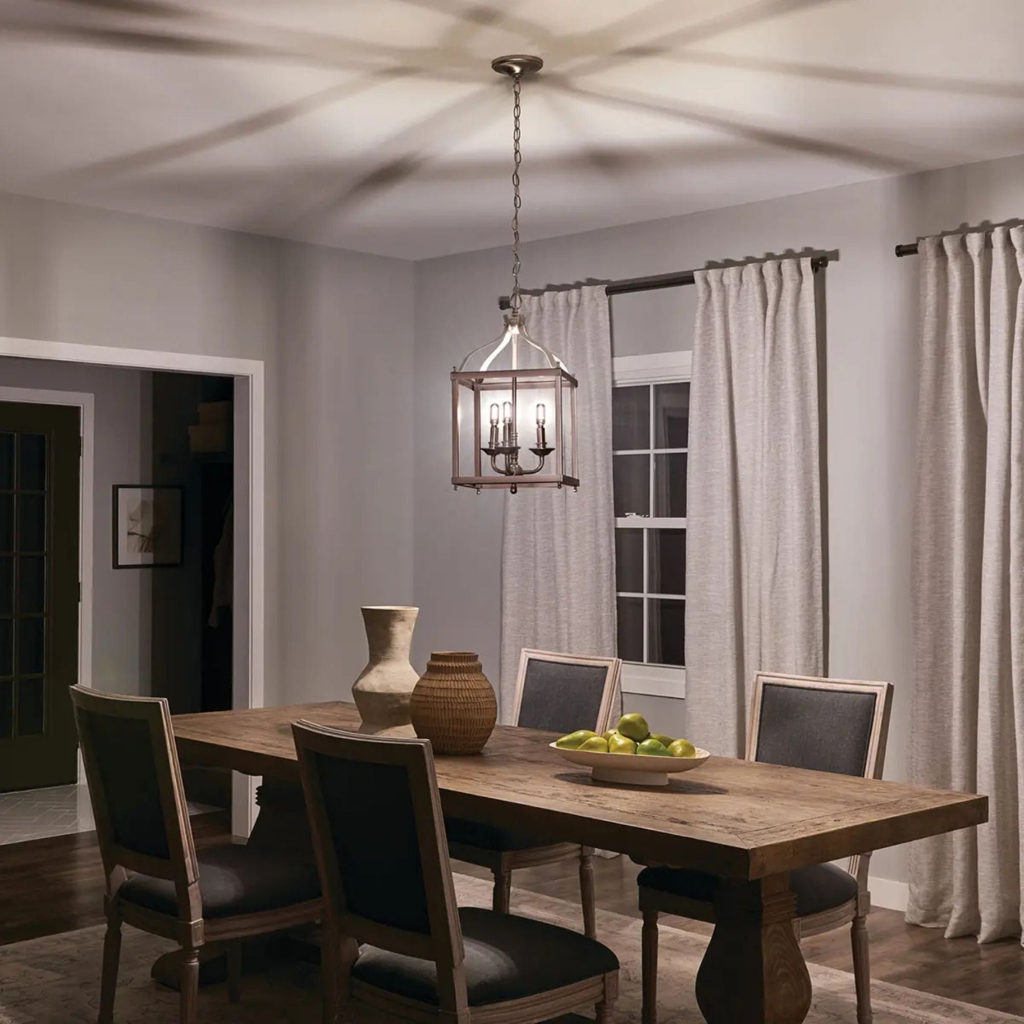 Kichler Larkin 22.25 in. 3-Light Pendant, Brushed Nickel