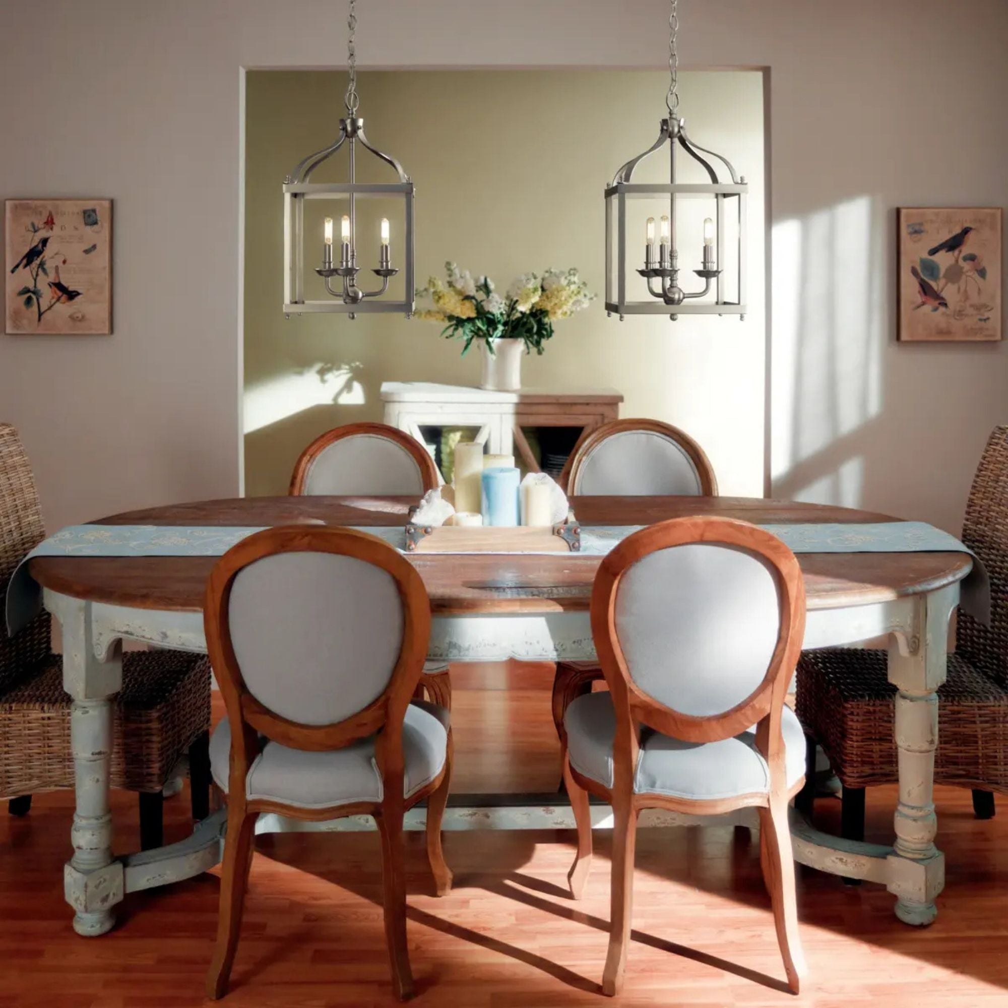 Kichler Larkin 22.25 in. 3-Light Pendant, Brushed Nickel