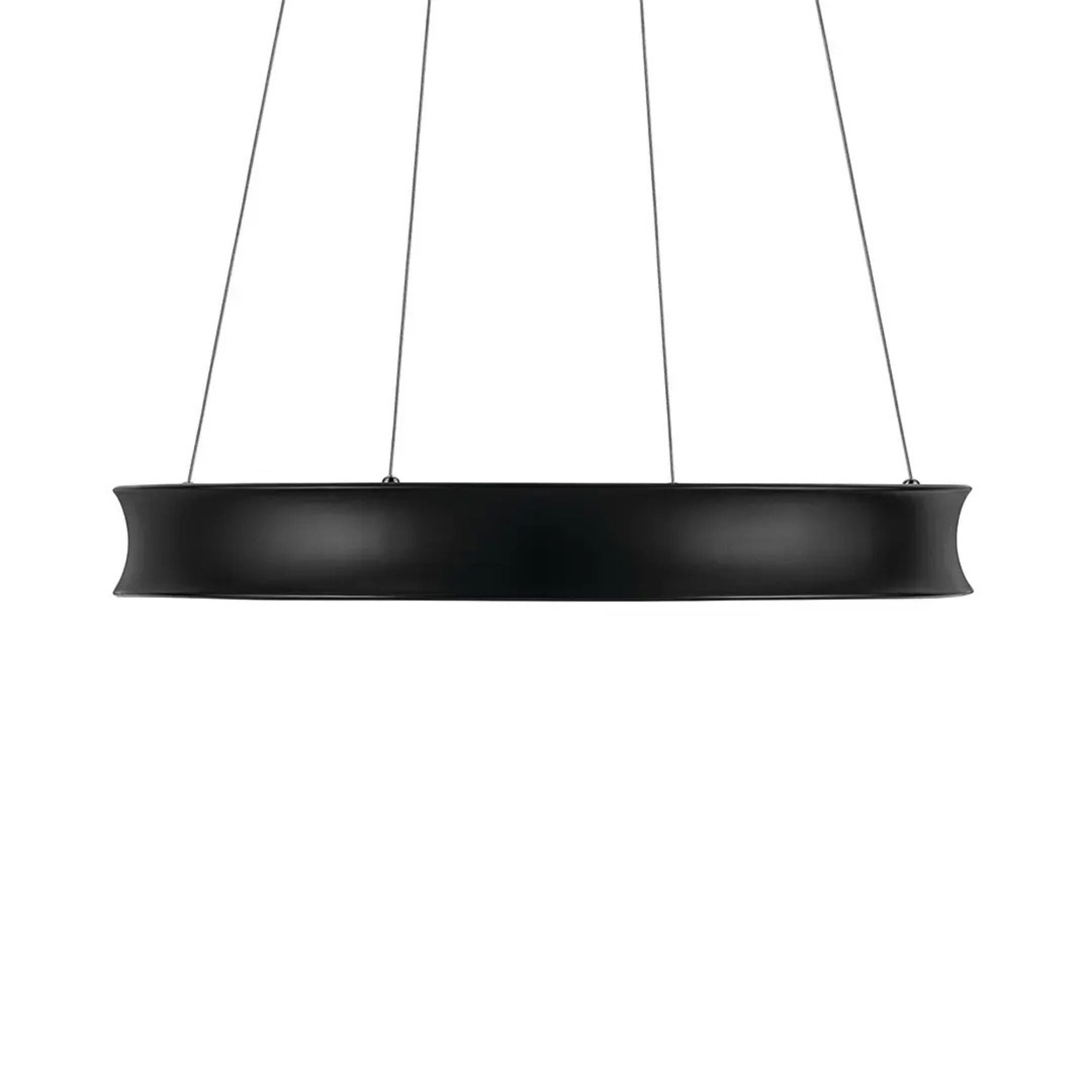 Kichler Larousse 29.5 in. Integrated LED Chandelier, Black & Champagne Bronze with White Diffuser