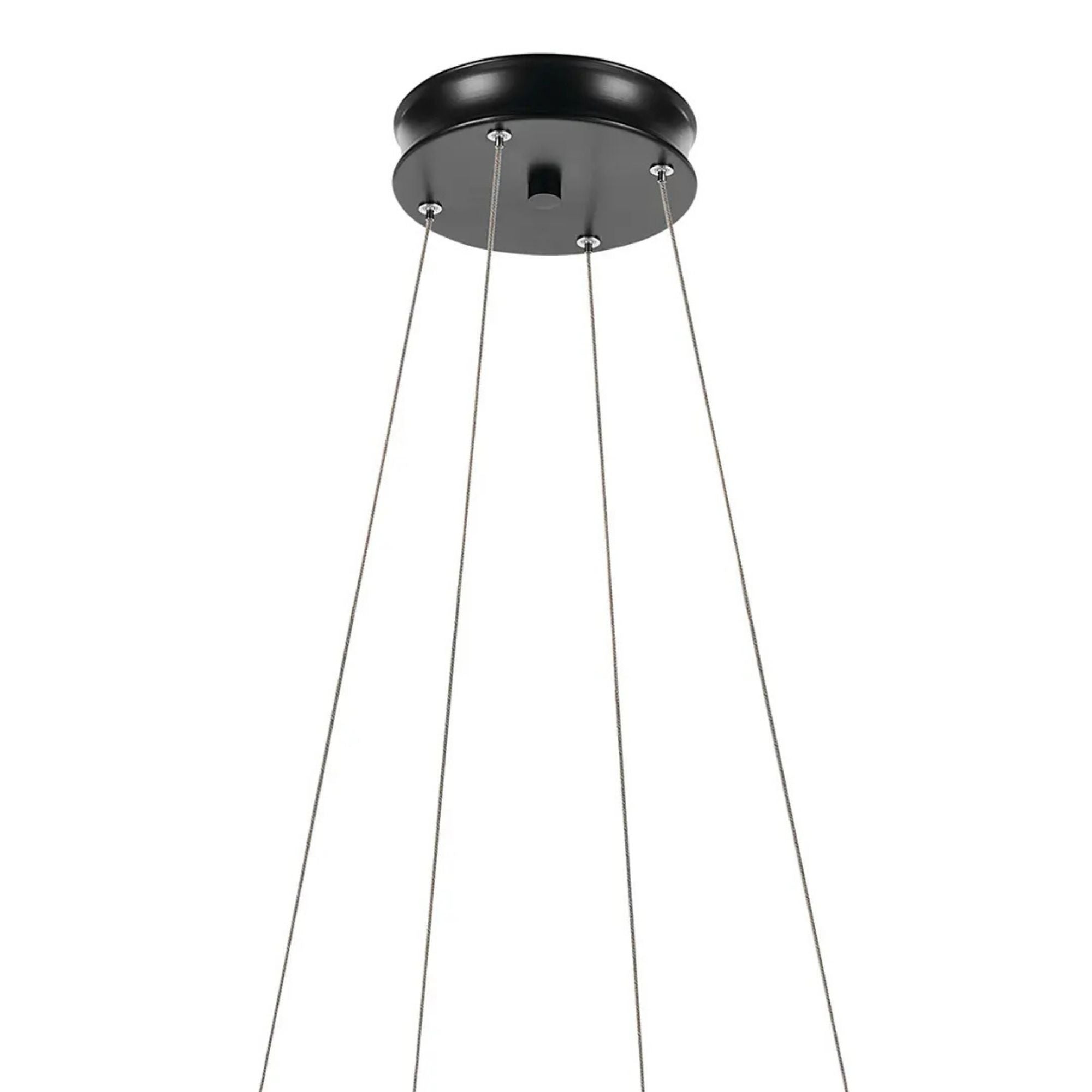 Kichler Larousse 29.5 in. Integrated LED Chandelier, Black & Champagne Bronze with White Diffuser