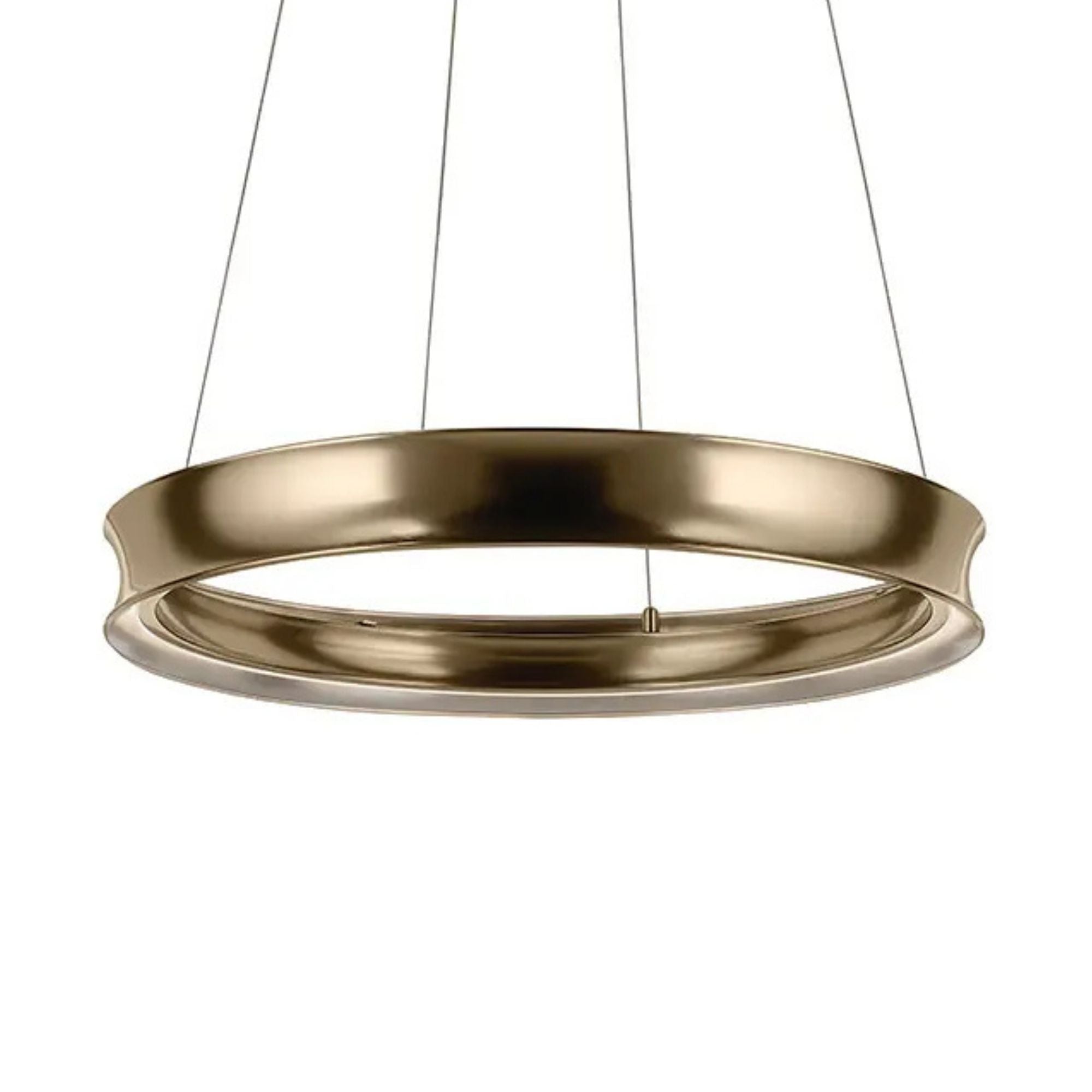 Kichler Larousse 29.5 in. Integrated LED Chandelier, Champagne Bronze with White Diffuser