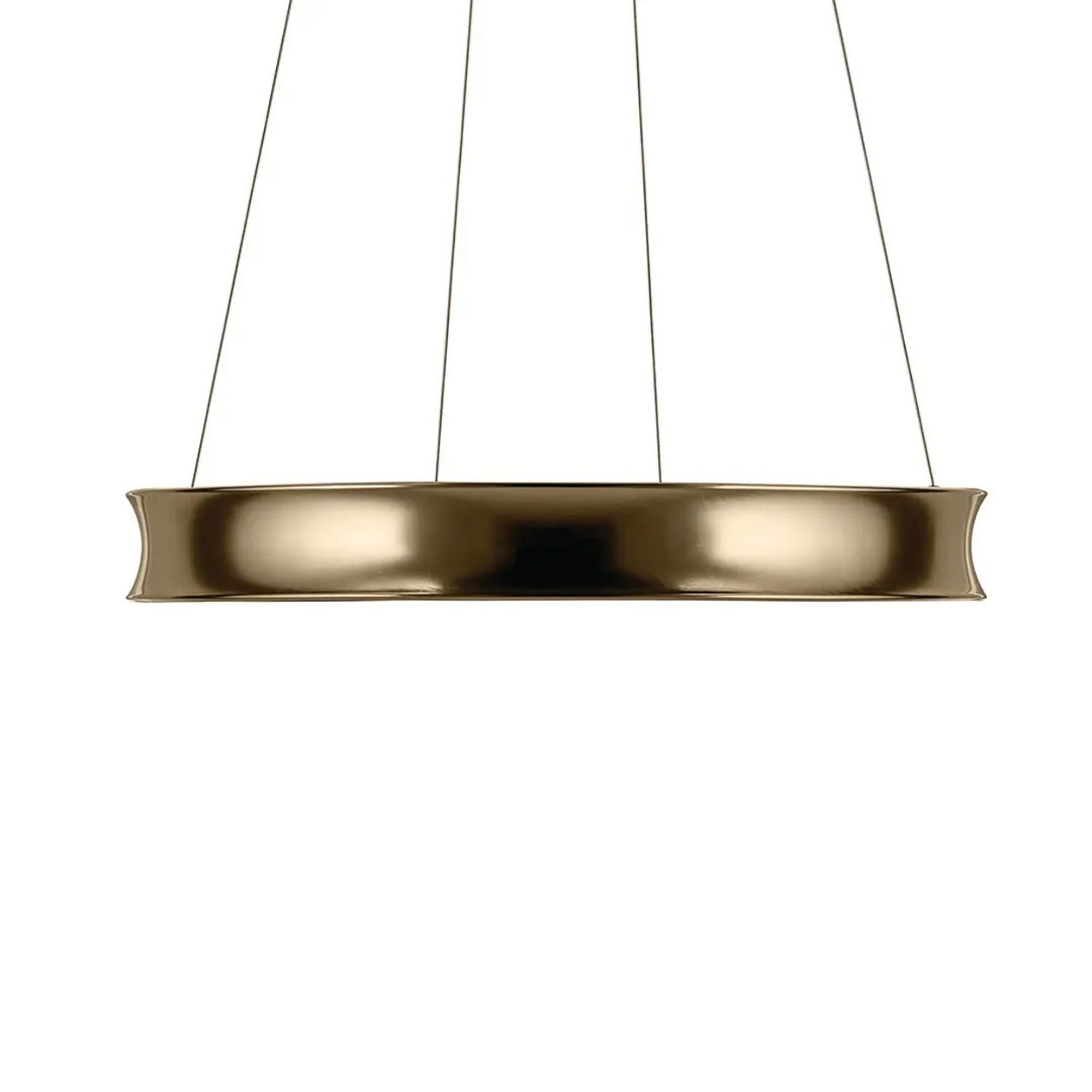 Kichler Larousse 29.5 in. Integrated LED Chandelier, Champagne Bronze with White Diffuser