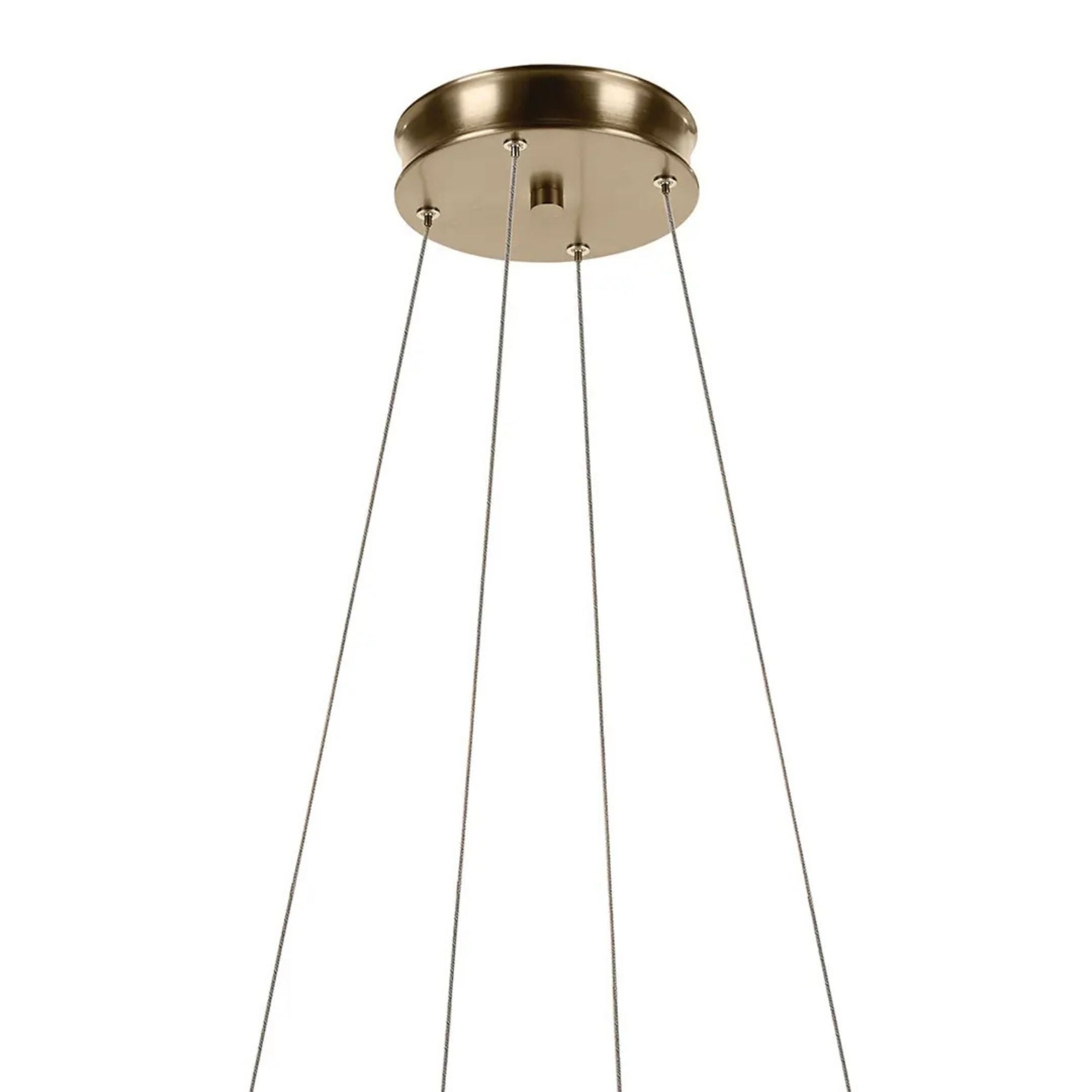 Kichler Larousse 29.5 in. Integrated LED Chandelier, Champagne Bronze with White Diffuser