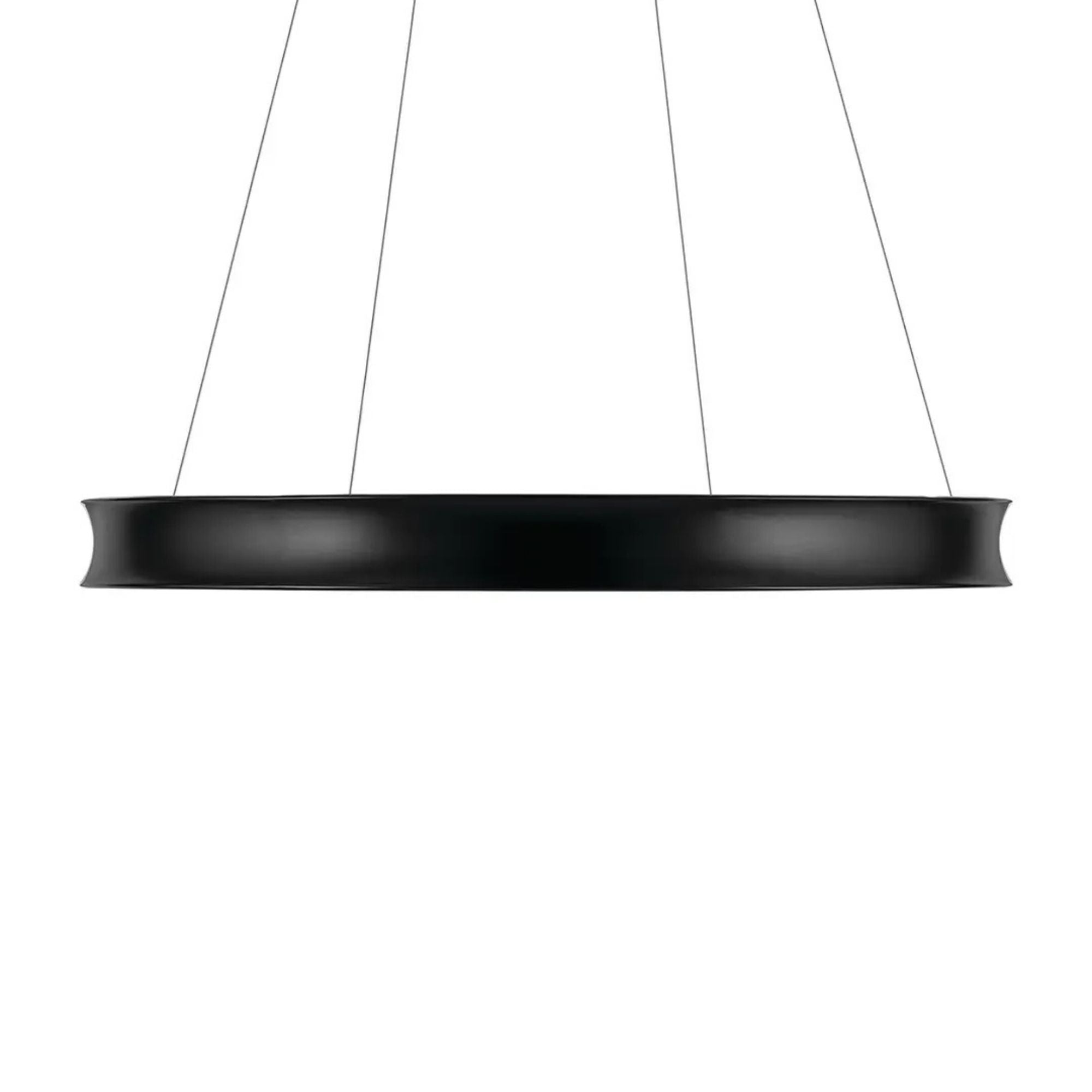 Kichler Larousse 39.5 in. 1-Light Chandelier, Black & Champagne Bronze with White Diffuser