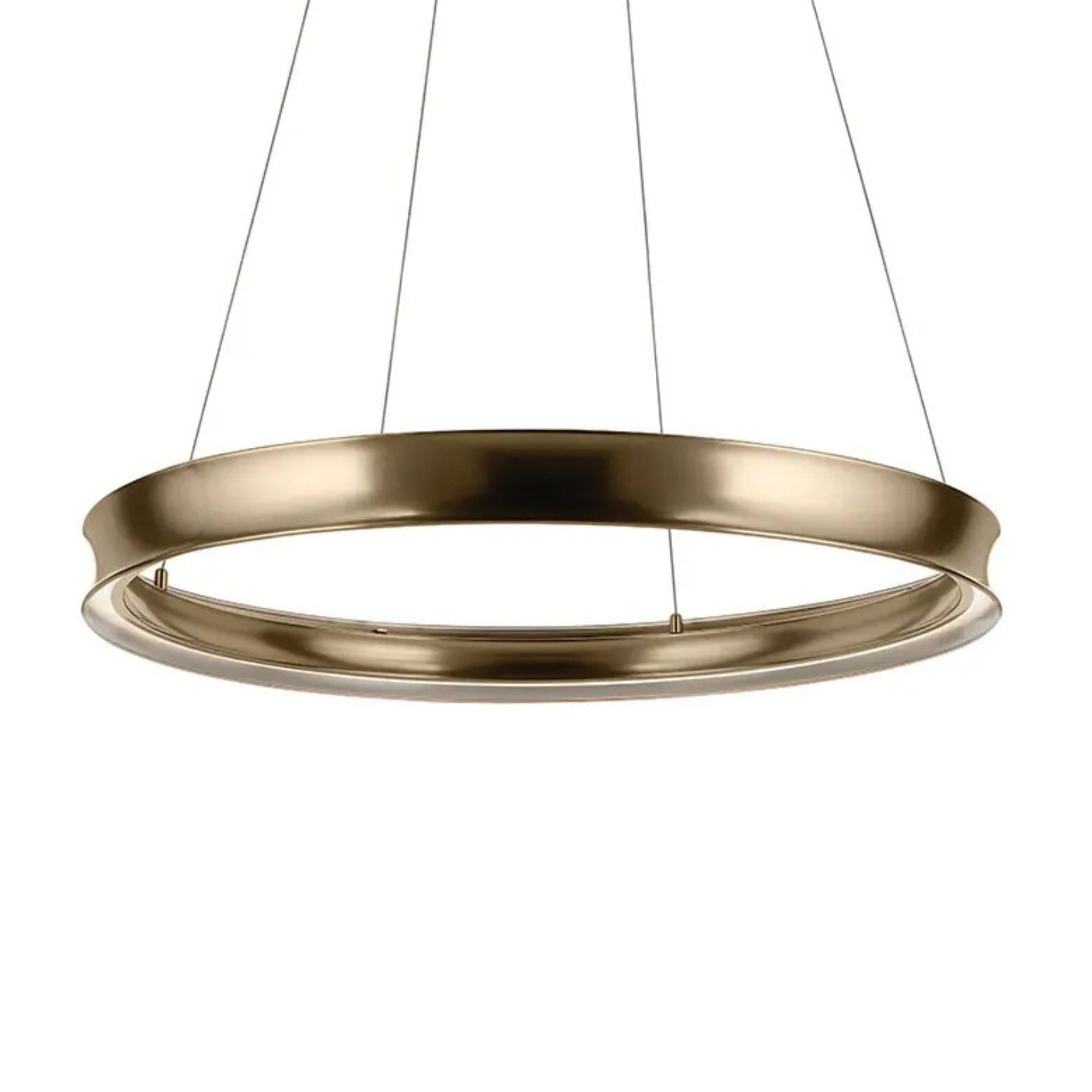 Kichler Larousse 39.5 in. Integrated LED Chandelier, Champagne Bronze with White Diffuser