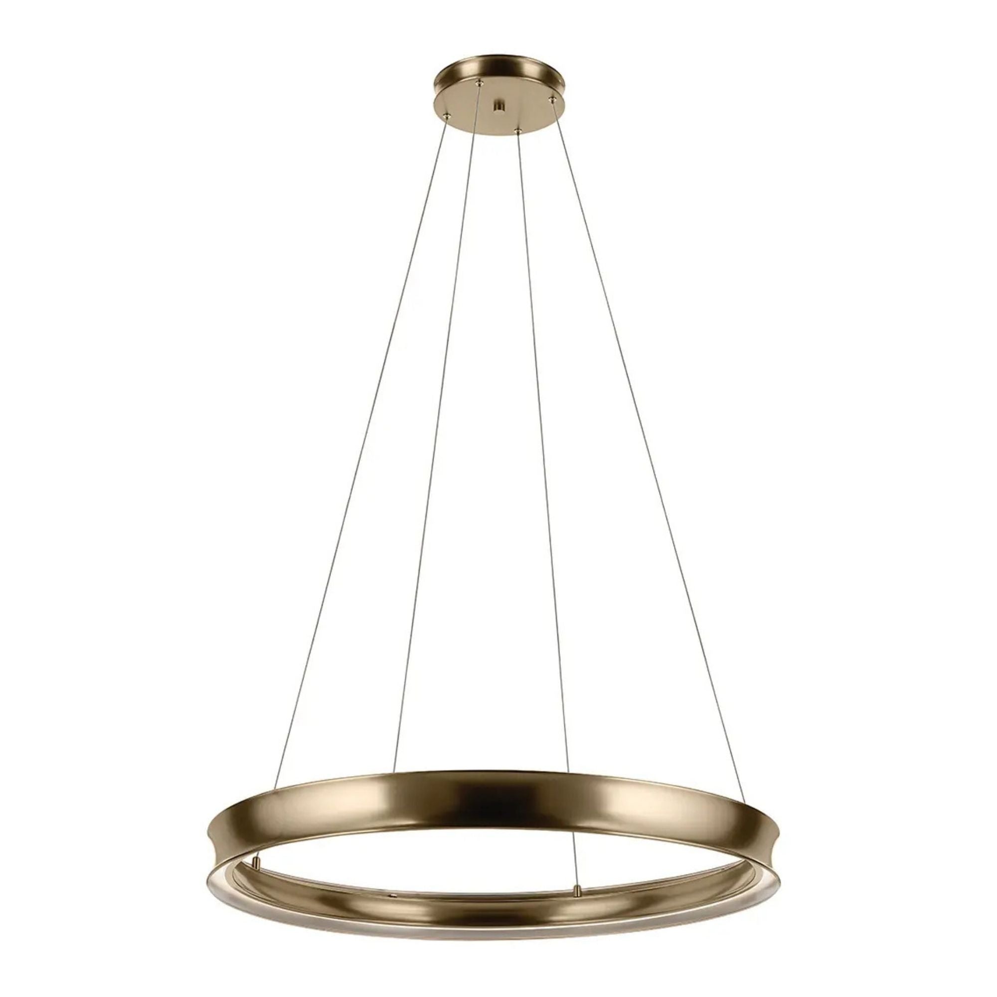 Kichler Larousse 39.5 in. Integrated LED Chandelier, Champagne Bronze with White Diffuser