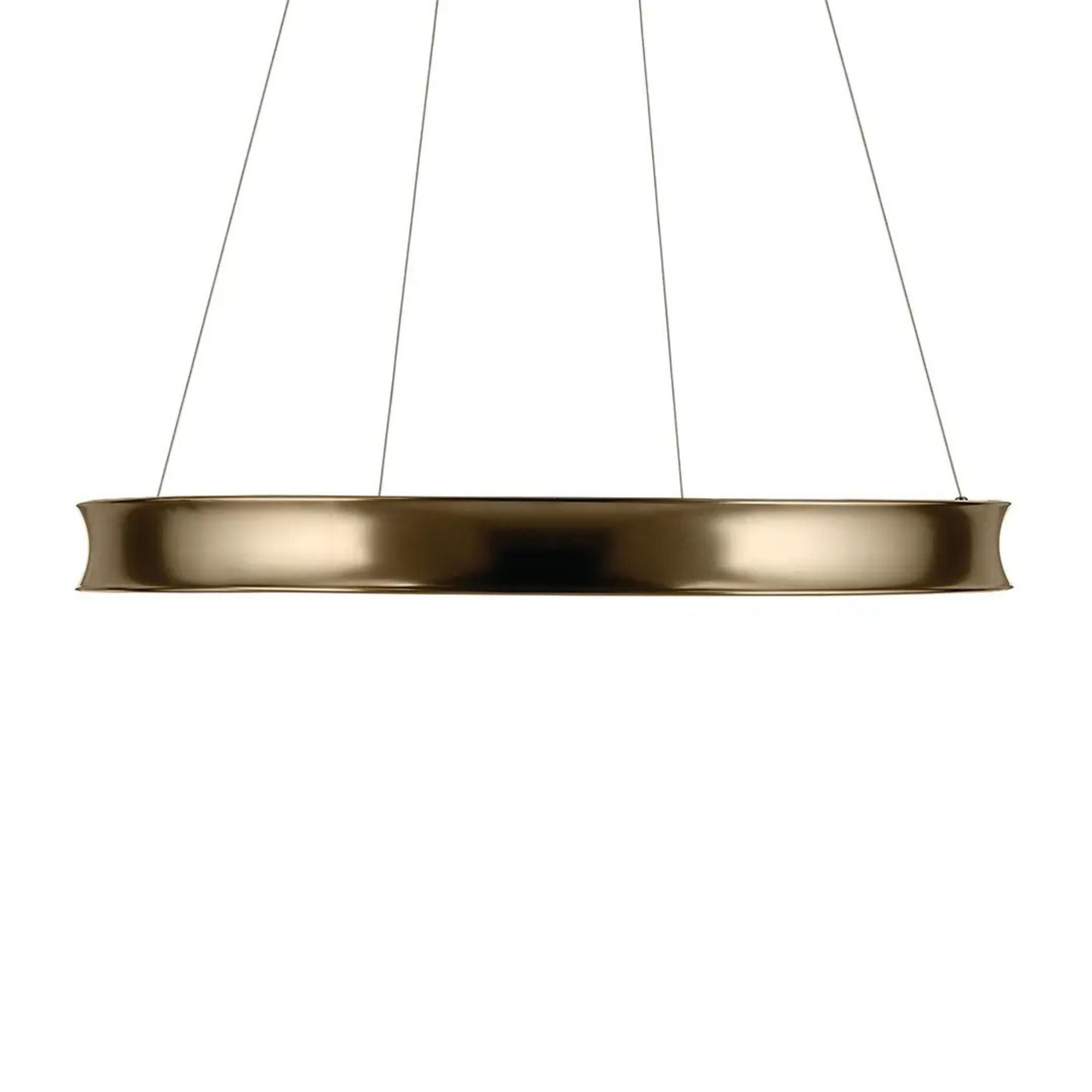 Kichler Larousse 39.5 in. Integrated LED Chandelier, Champagne Bronze with White Diffuser