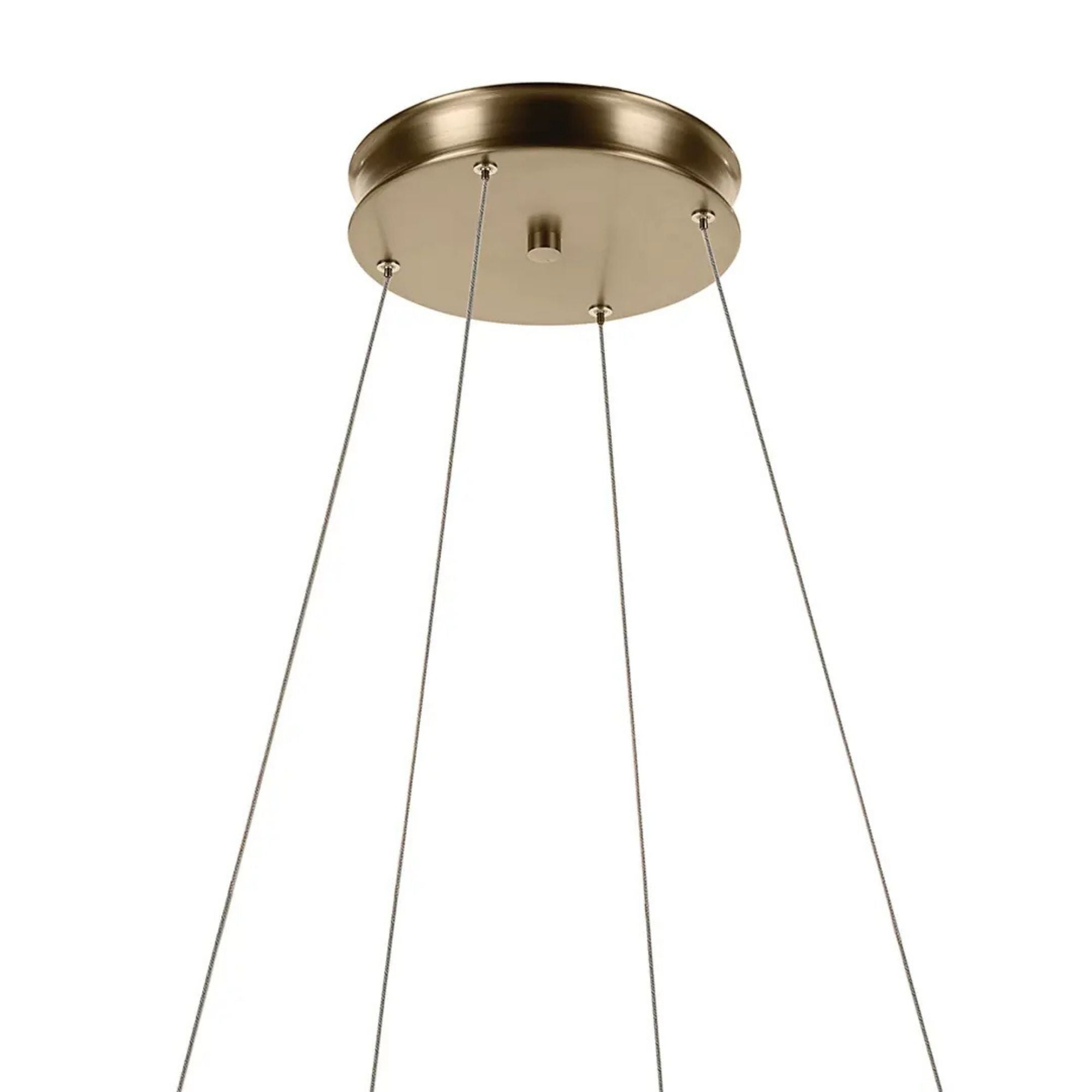 Kichler Larousse 39.5 in. Integrated LED Chandelier, Champagne Bronze with White Diffuser