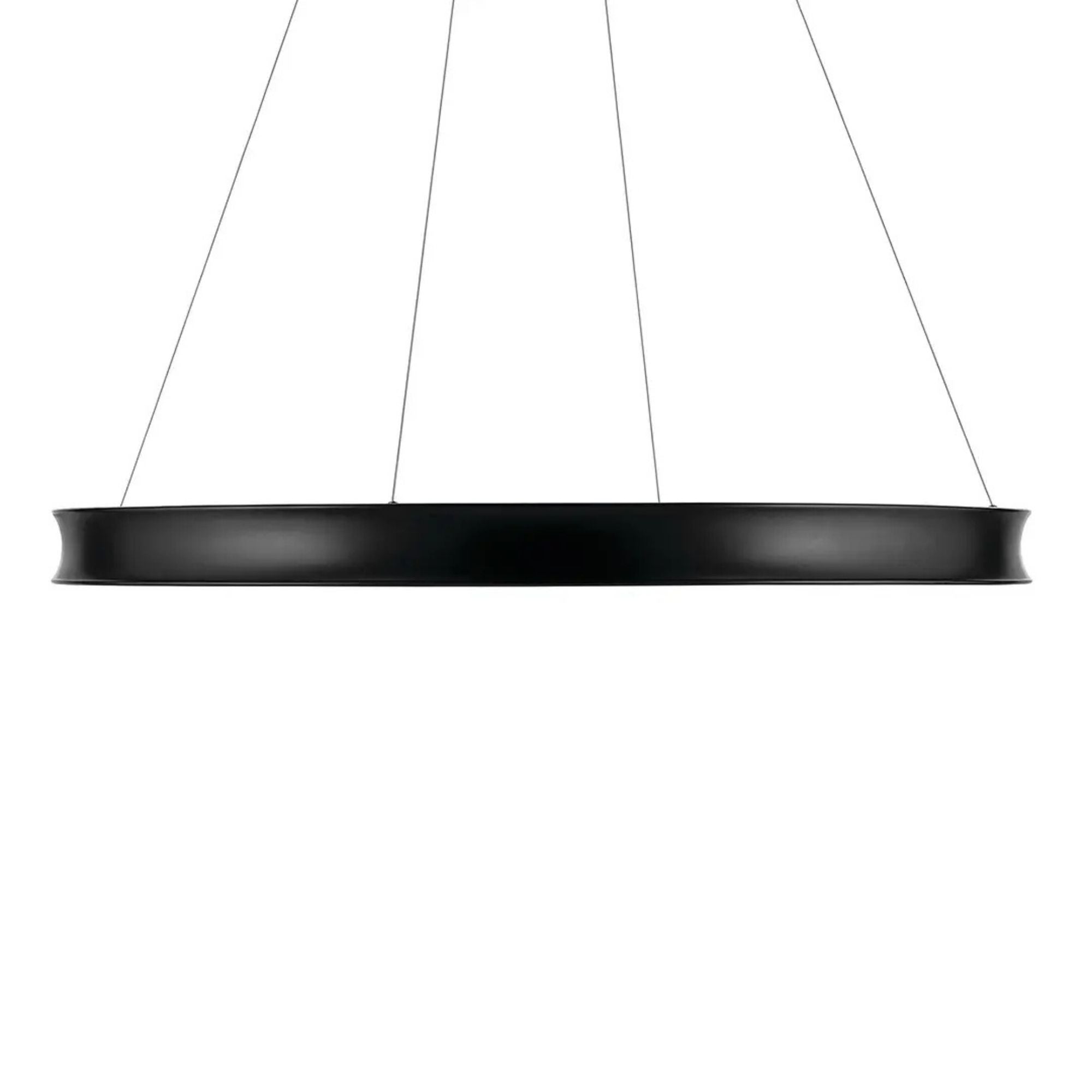 Kichler Larousse 49.5 in. Integrated LED Chandelier, Black & Champagne Bronze with White Diffuser