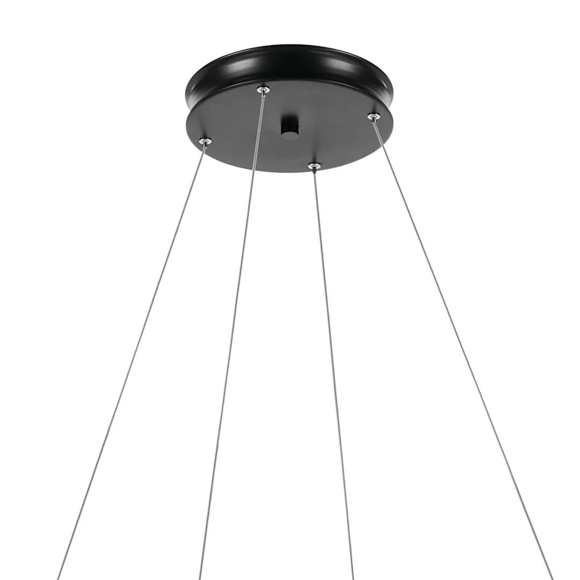 Kichler Larousse 49.5 in. Integrated LED Chandelier, Black & Champagne Bronze with White Diffuser
