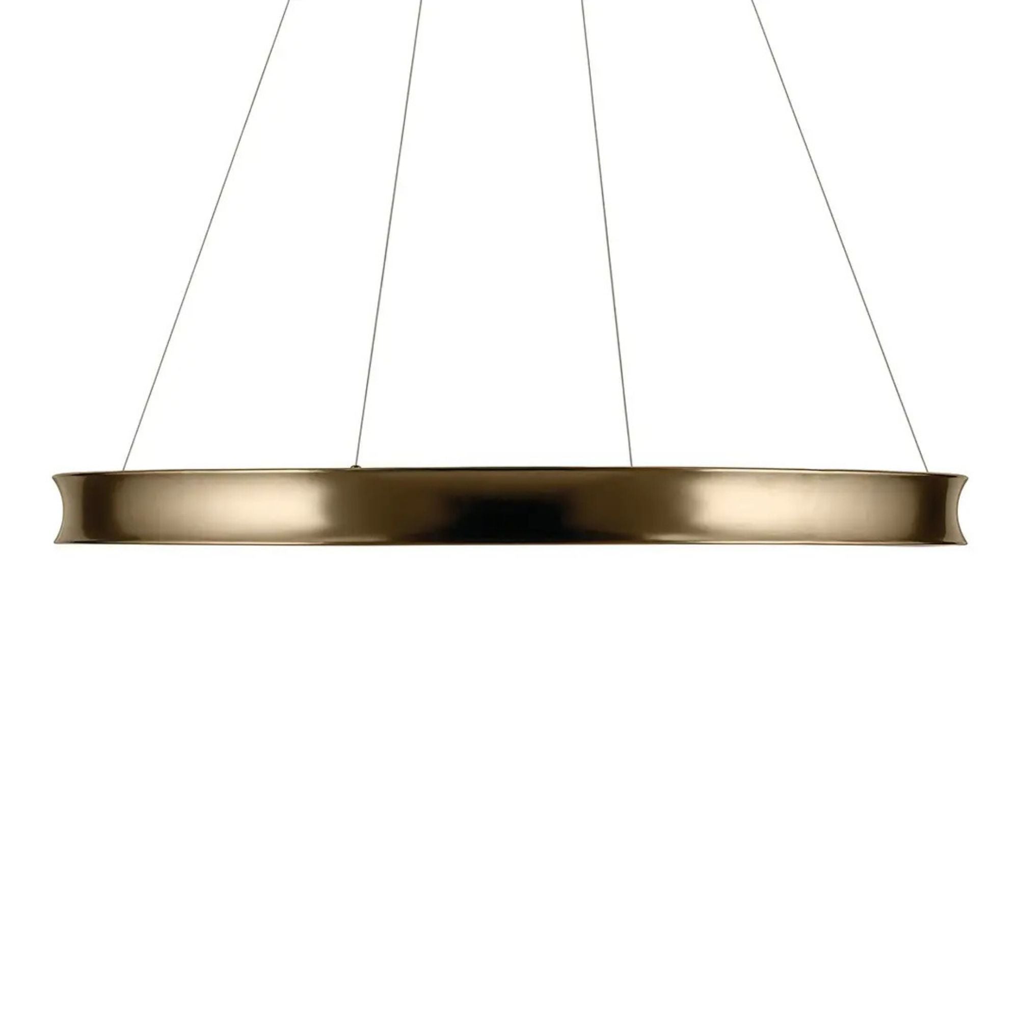 Kichler Larousse 49.5' 1-Light Chandelier, Champagne Bronze with White Diffuser