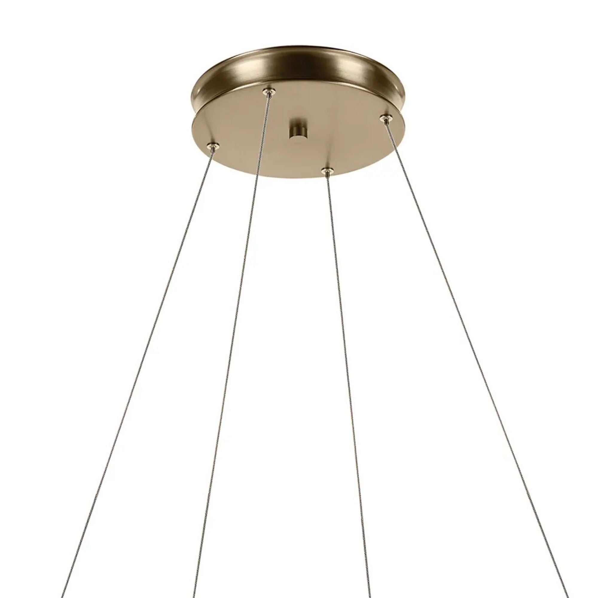 Kichler Larousse 49.5' 1-Light Chandelier, Champagne Bronze with White Diffuser