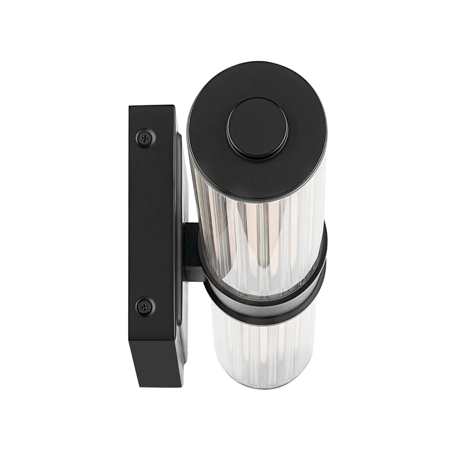 Kichler Lighting - Laurene 19" LED Linear Bath Vanity, Black Finish, Fluted Glass | Bees Lighting