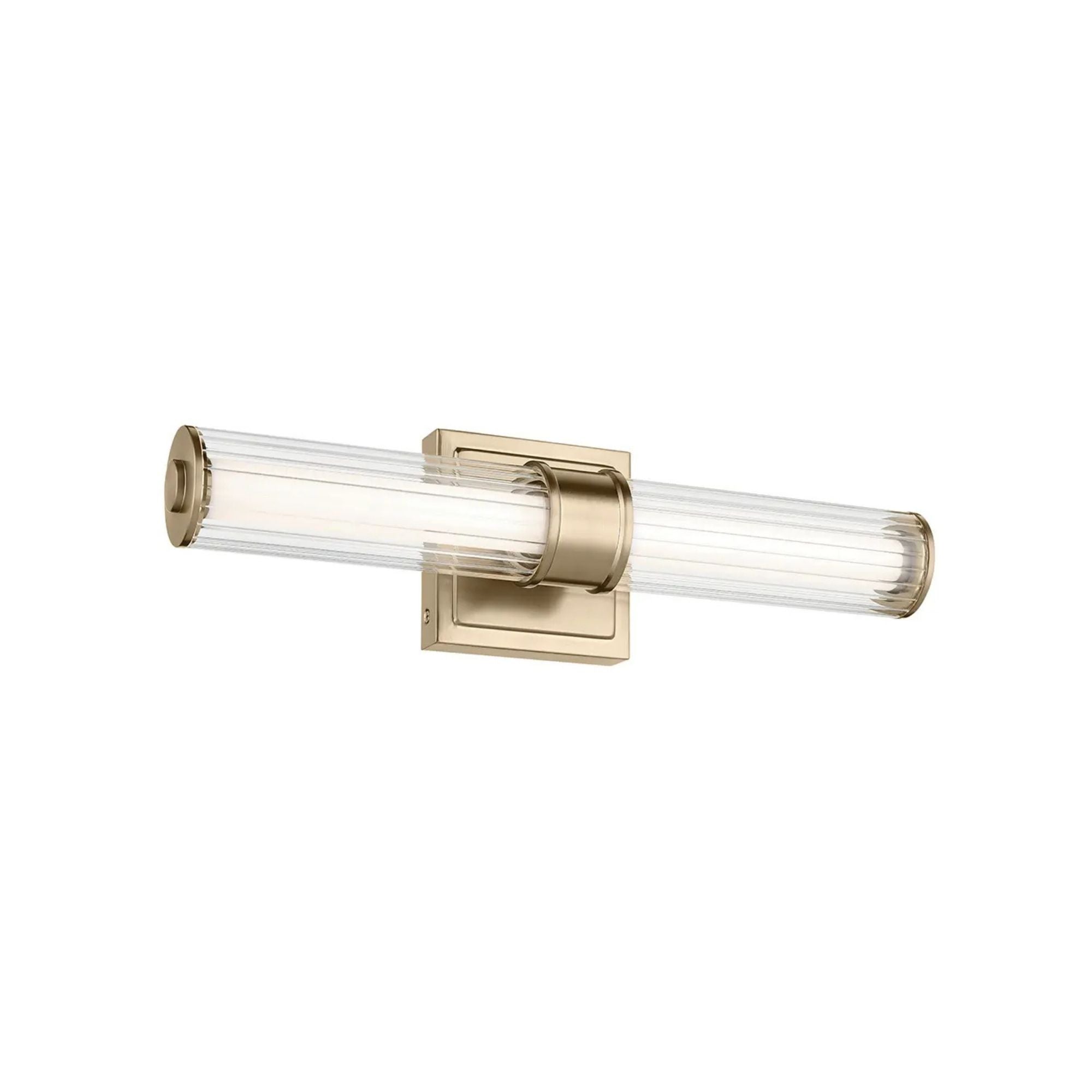 Laurene 19" LED Linear Bath Vanity, Champagne Bronze Finish, Fluted Glass