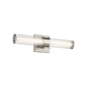Laurene 19" LED Linear Bath Vanity, Brushed Nickel Finish, Fluted Glass
