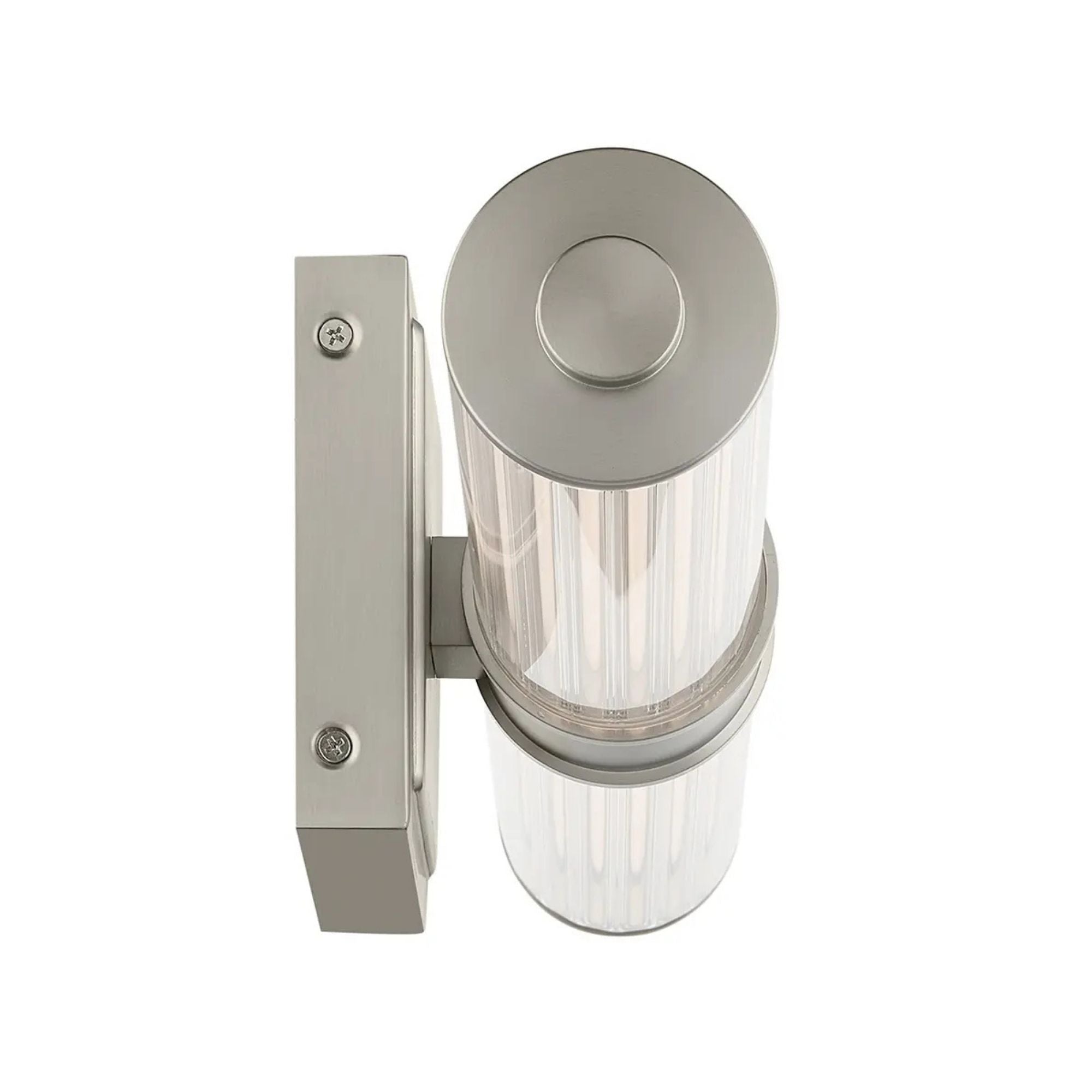 Laurene 19" LED Linear Bath Vanity, Brushed Nickel Finish, Fluted Glass