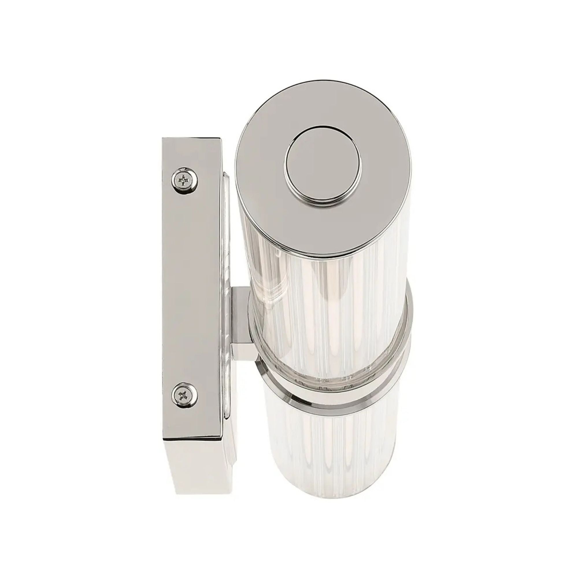 Laurene 19" LED Linear Bath Vanity, Polished Nickel Finish, Fluted Glass