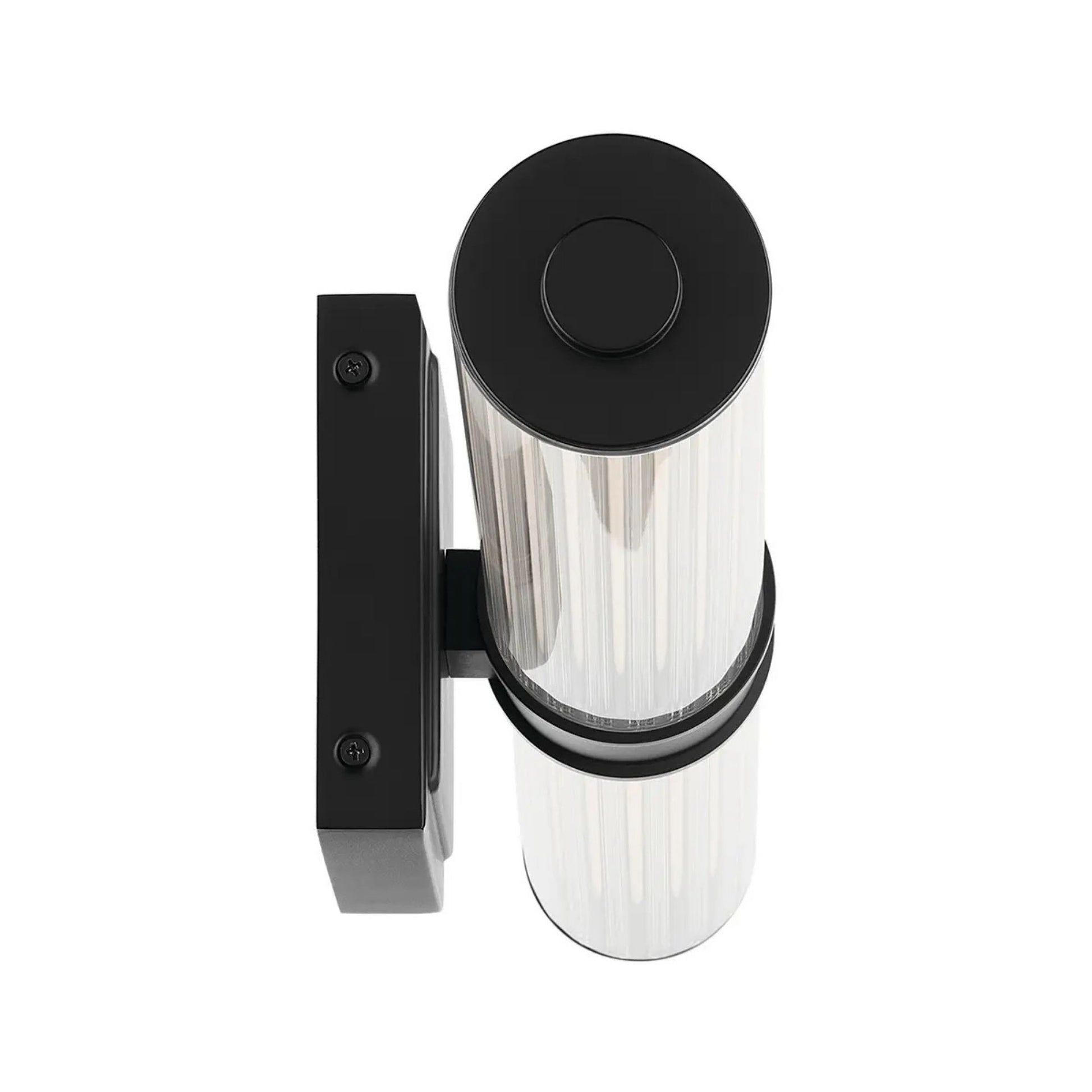 Kichler Lighting - Laurene 27" LED Linear Bath Vanity, Black Finish, Fluted Glass | Bees Lighting