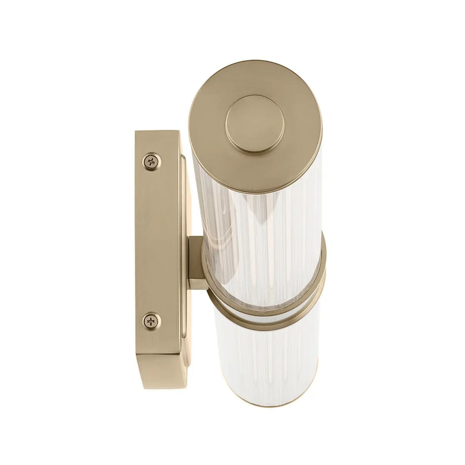 Kichler Lighting - Laurene 27" LED Linear Bath Vanity, Champagne Bronze Finish, Fluted Glass | Bees Lighting