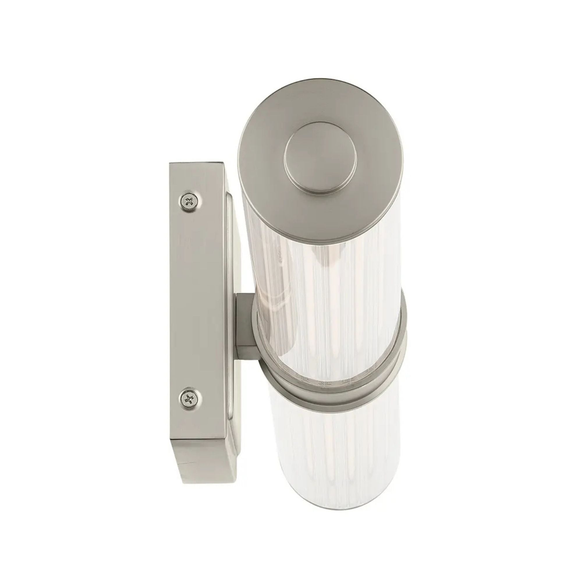 Kichler Lighting - Laurene 27" LED Linear Bath Vanity, Brushed Nickel Finish, Fluted Glass | Bees Lighting