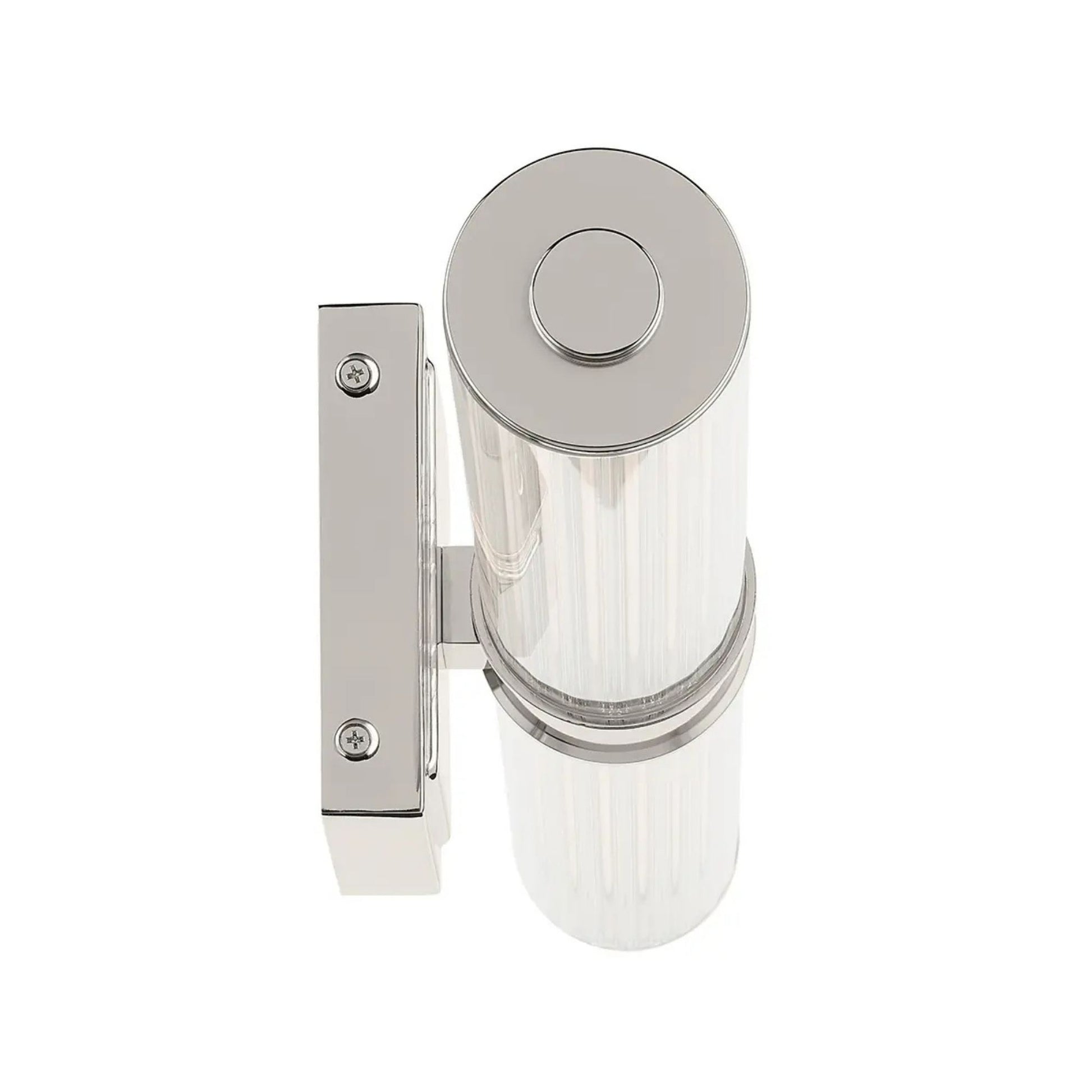 Kichler Lighting - Laurene 27" LED Linear Bath Vanity, Polished Nickel Finish, Fluted Glass | Bees Lighting