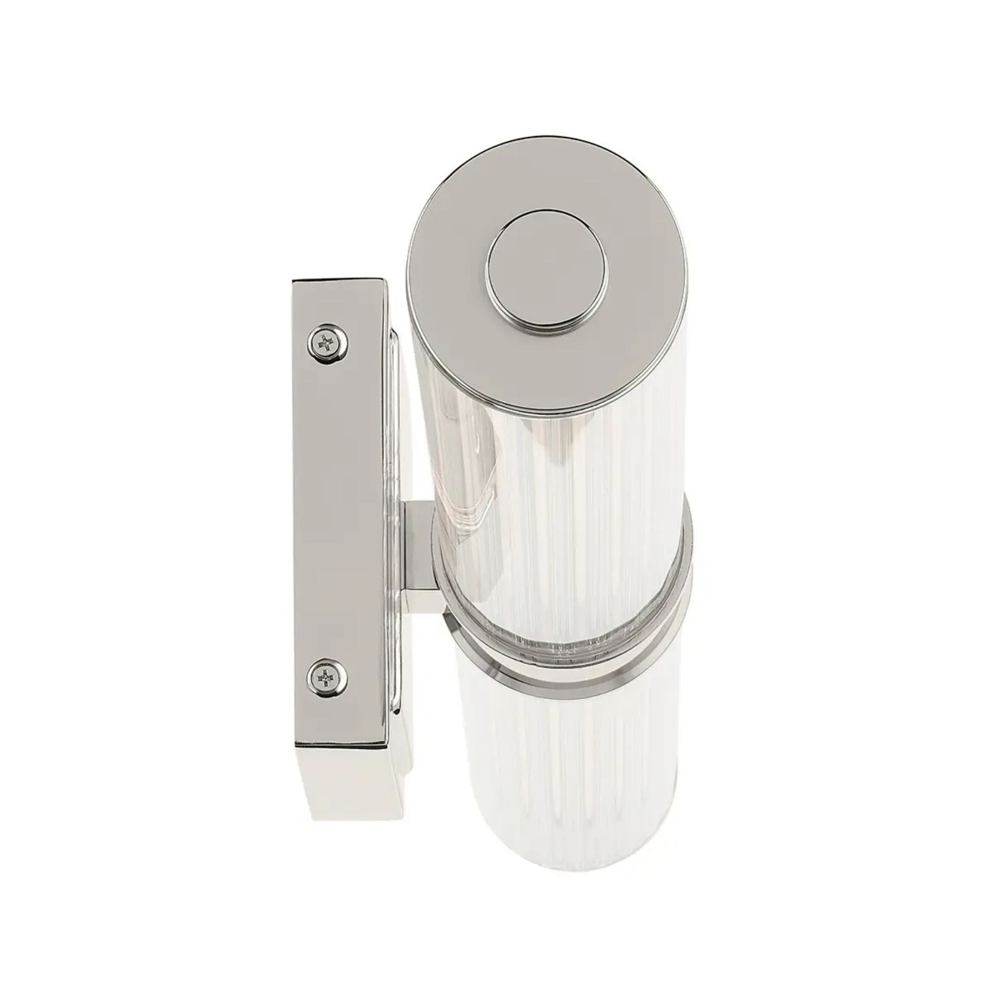 Kichler Lighting - Laurene 27" LED Linear Bath Vanity, Polished Nickel Finish, Fluted Glass | Bees Lighting