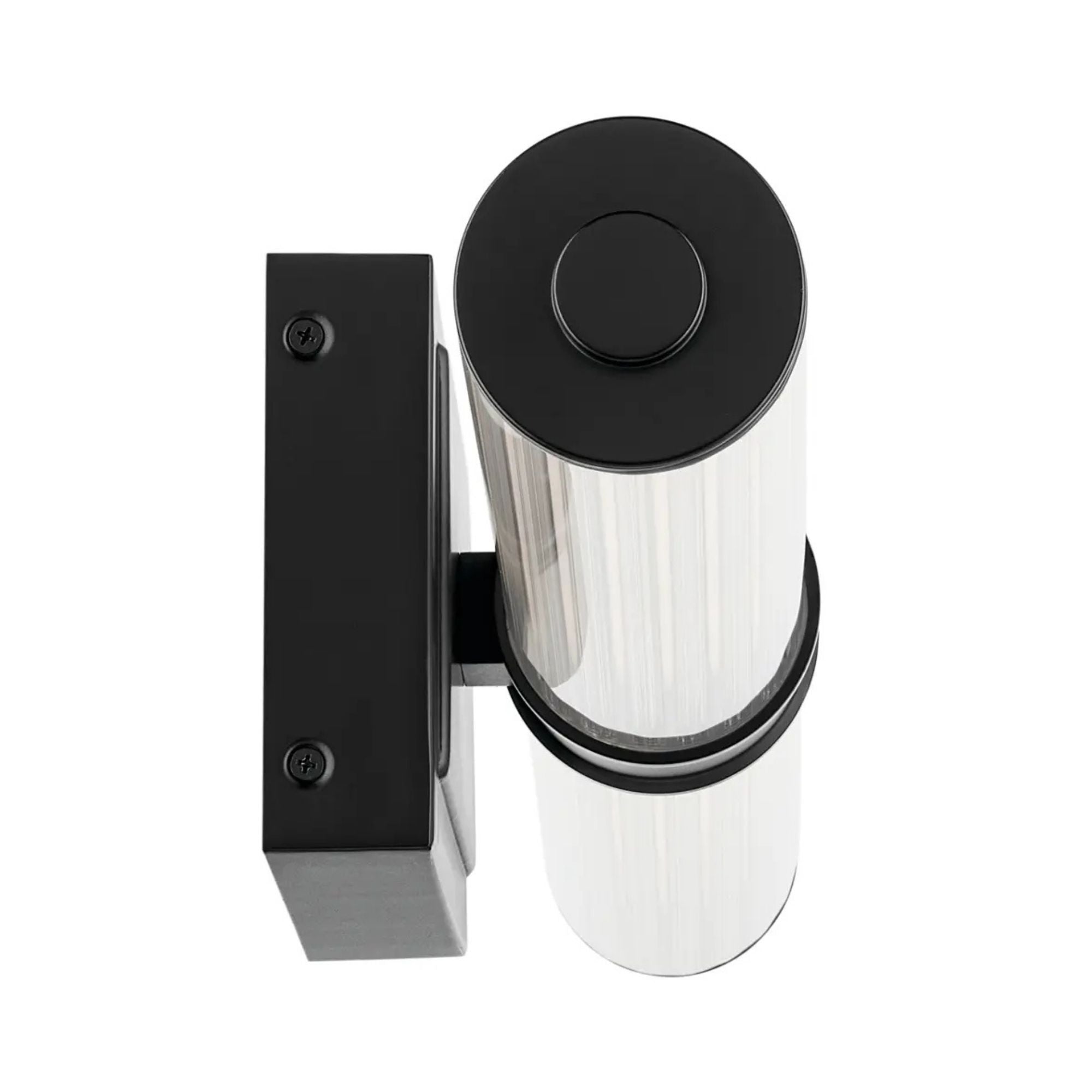 Kichler Lighting - Laurene 31" LED Linear Bath Vanity, Black Finish, Fluted Glass | Bees Lighting