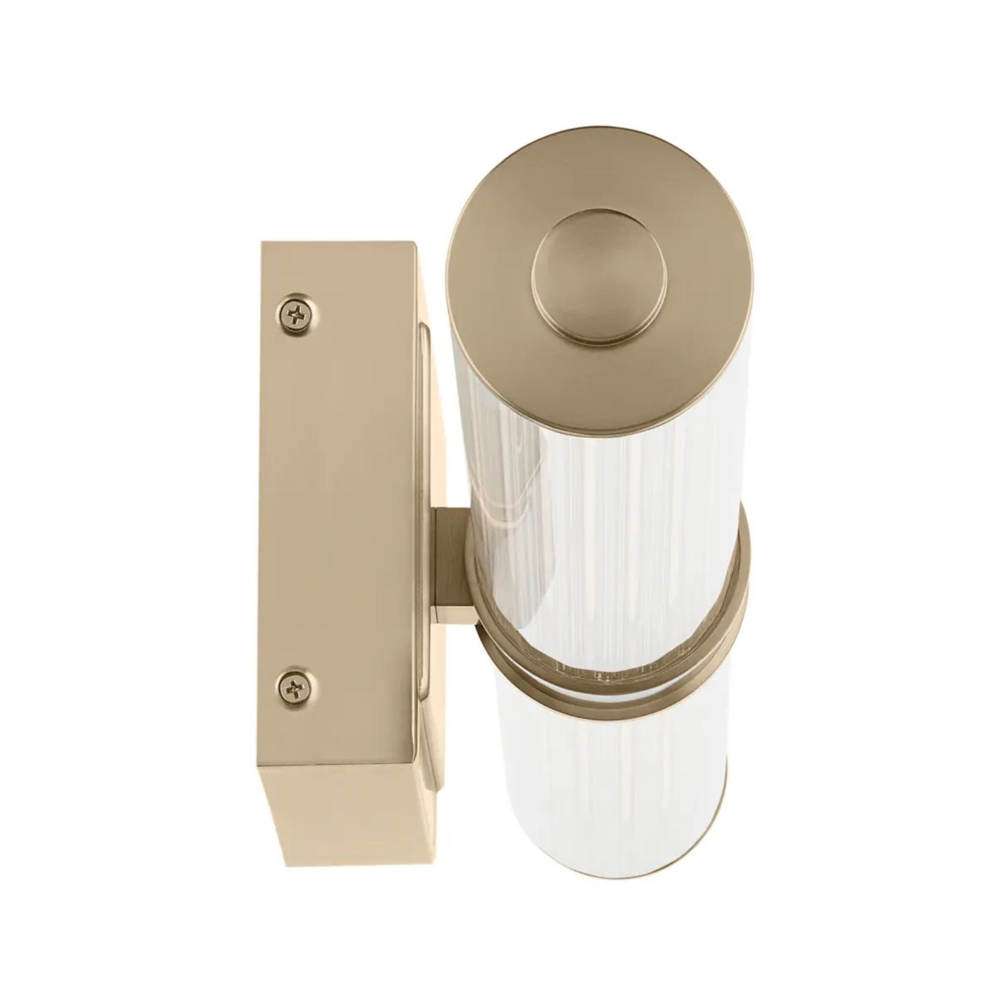 Kichler Lighting - Laurene 31" LED Linear Bath Vanity, Champagne Bronze Finish, Fluted Glass | Bees Lighting