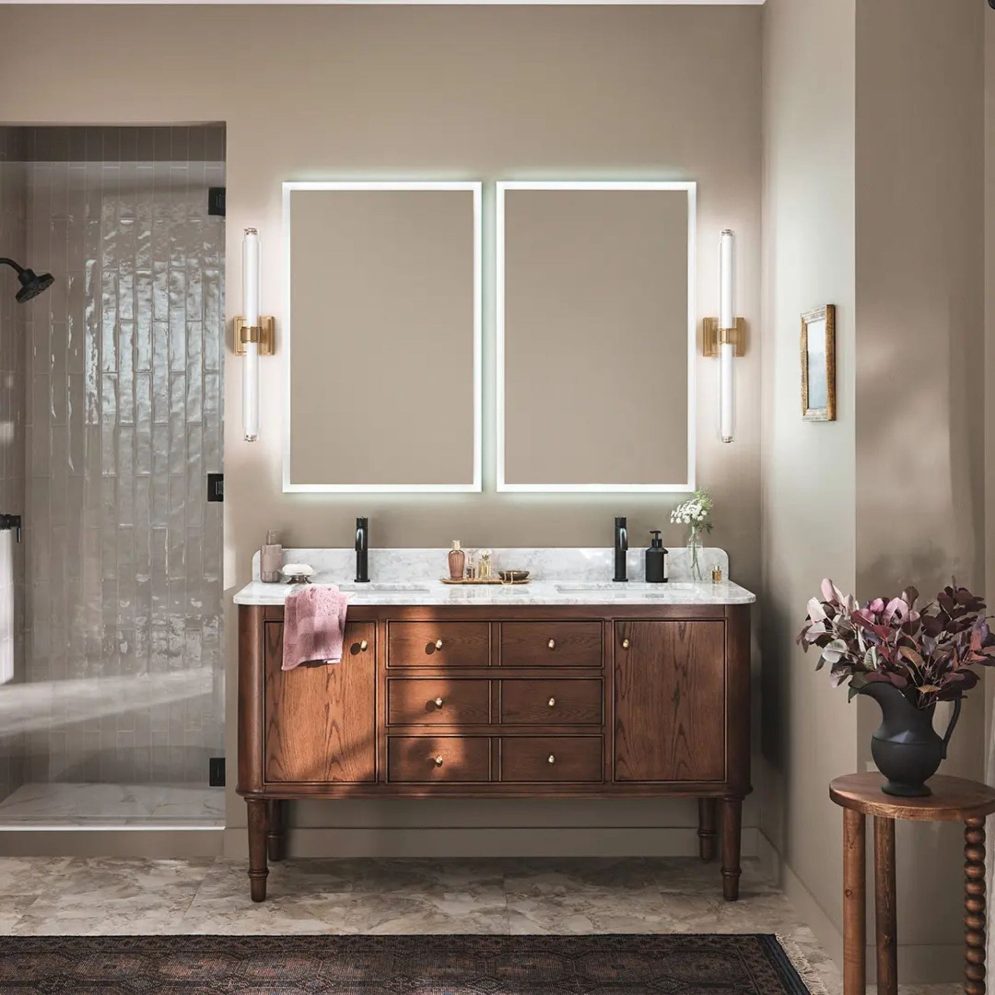 Kichler Lighting - Laurene 19" LED Linear Bath Vanity, Champagne Bronze Finish | Bees Lighting