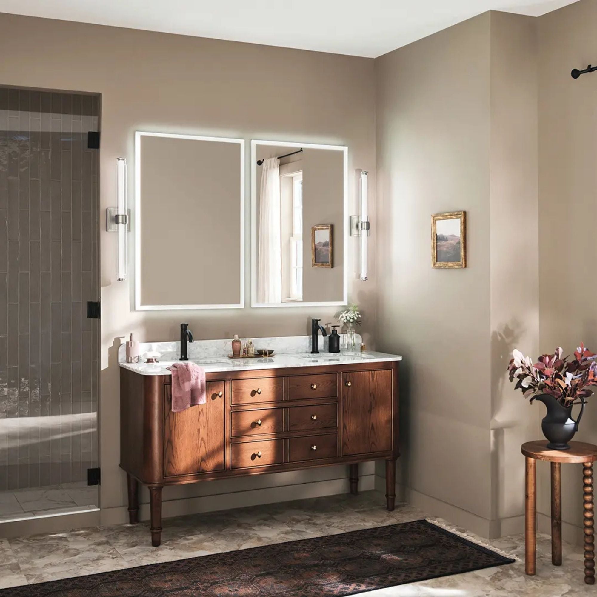 Kichler Lighting - Laurene 19" LED Linear Bath Vanity, Brushed Nickel Finish | Bees Lighting