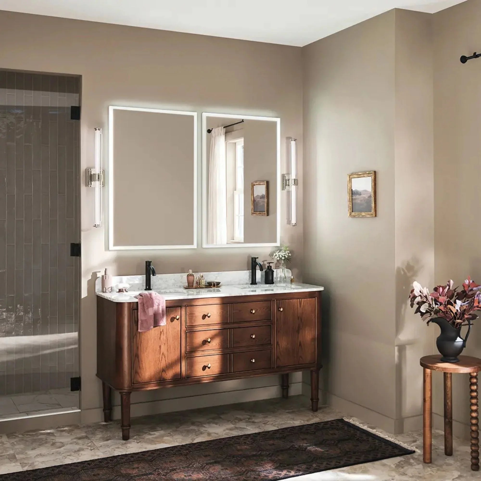 Kichler Lighting - Laurene 19" LED Linear Bath Vanity, Polished Nickel Finish | Bees Lighting
