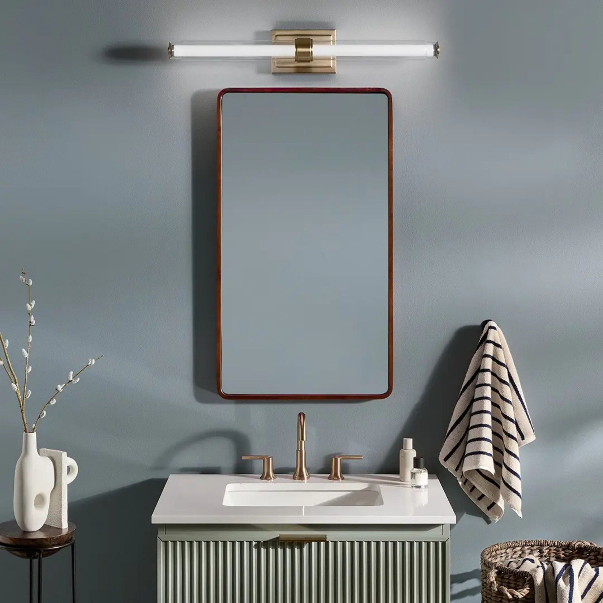 Kichler Lighting - Laurene 31" LED Linear Bath Vanity, Champagne Bronze Finish | Bees Lighting