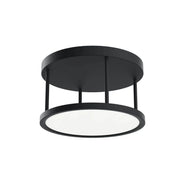 Lavi 15" LED Semi-Flush Mount, Matte Black Finish