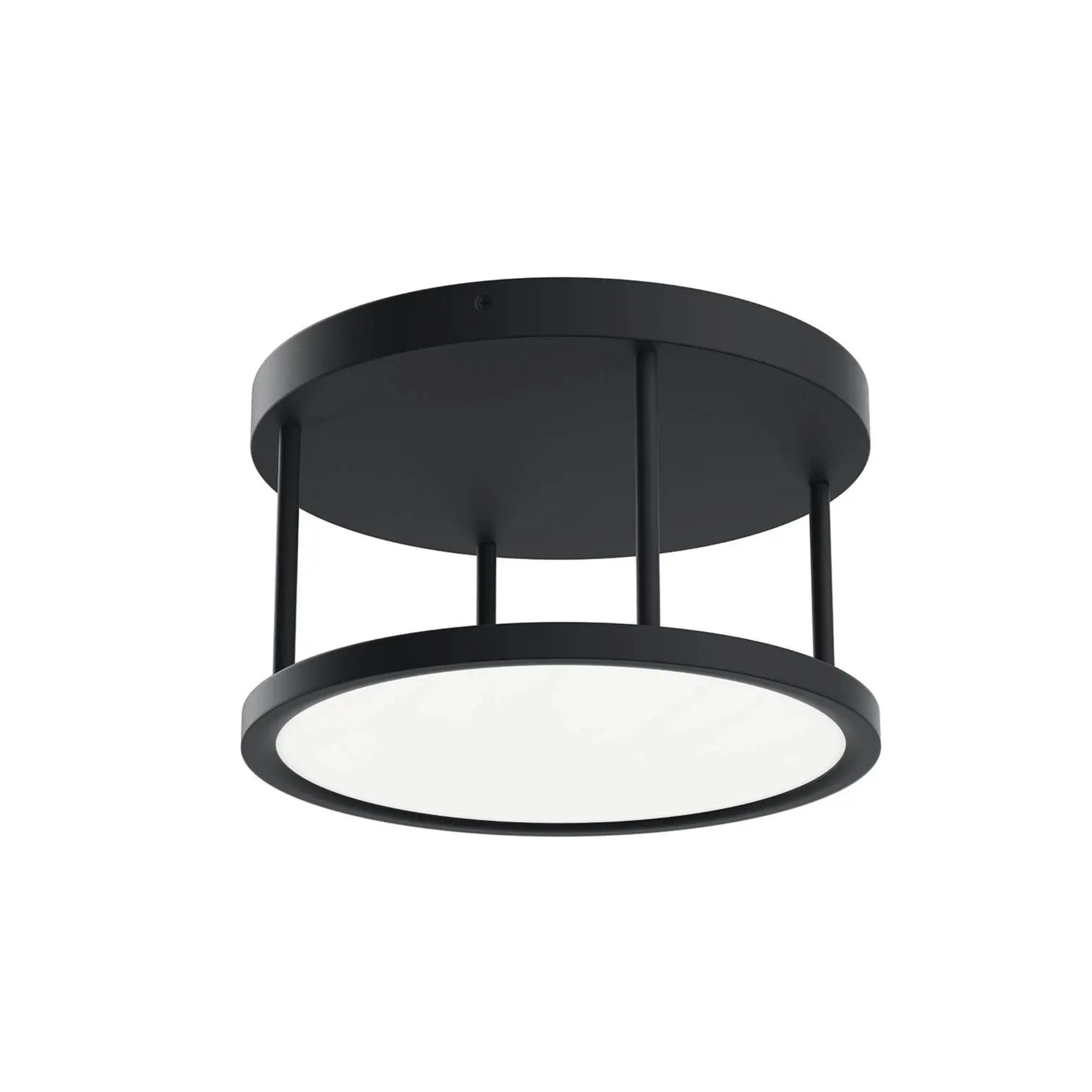 Lavi 15" LED Semi-Flush Mount, Matte Black Finish