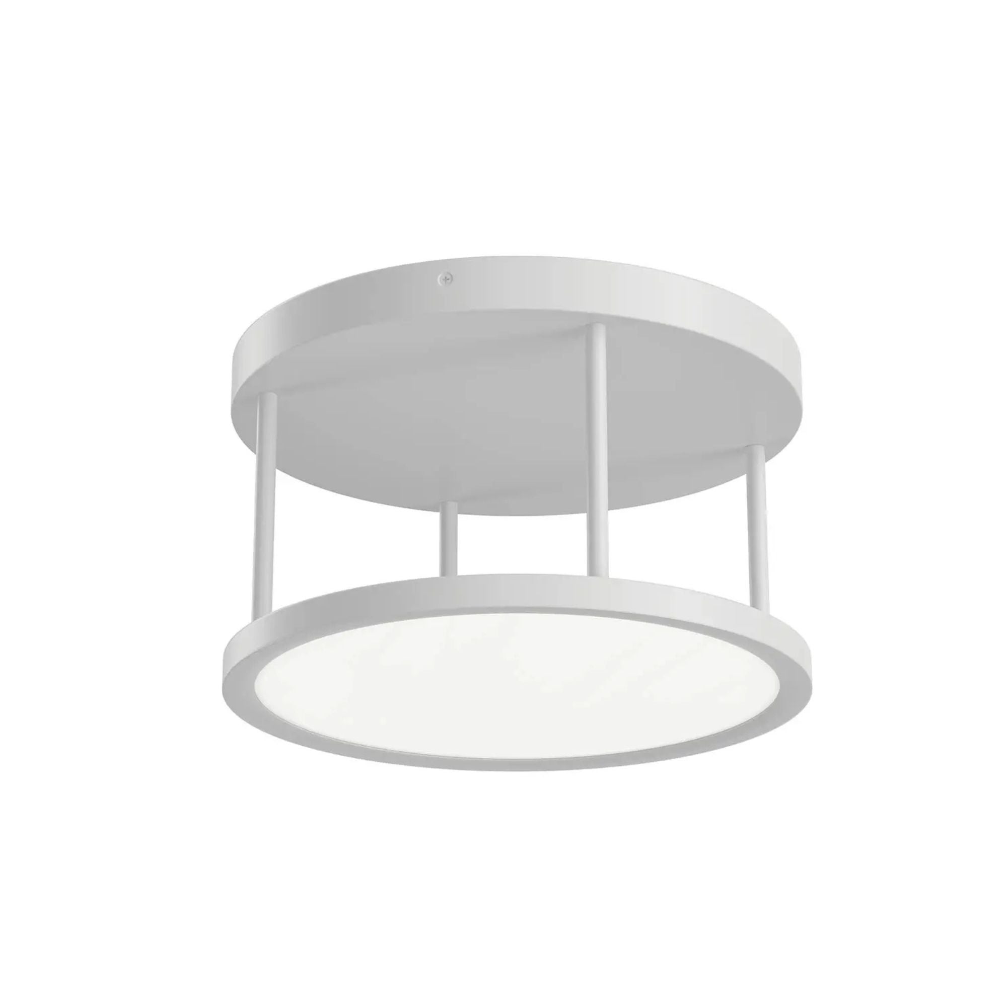 Lavi 15" LED Semi-Flush Mount, White Finish