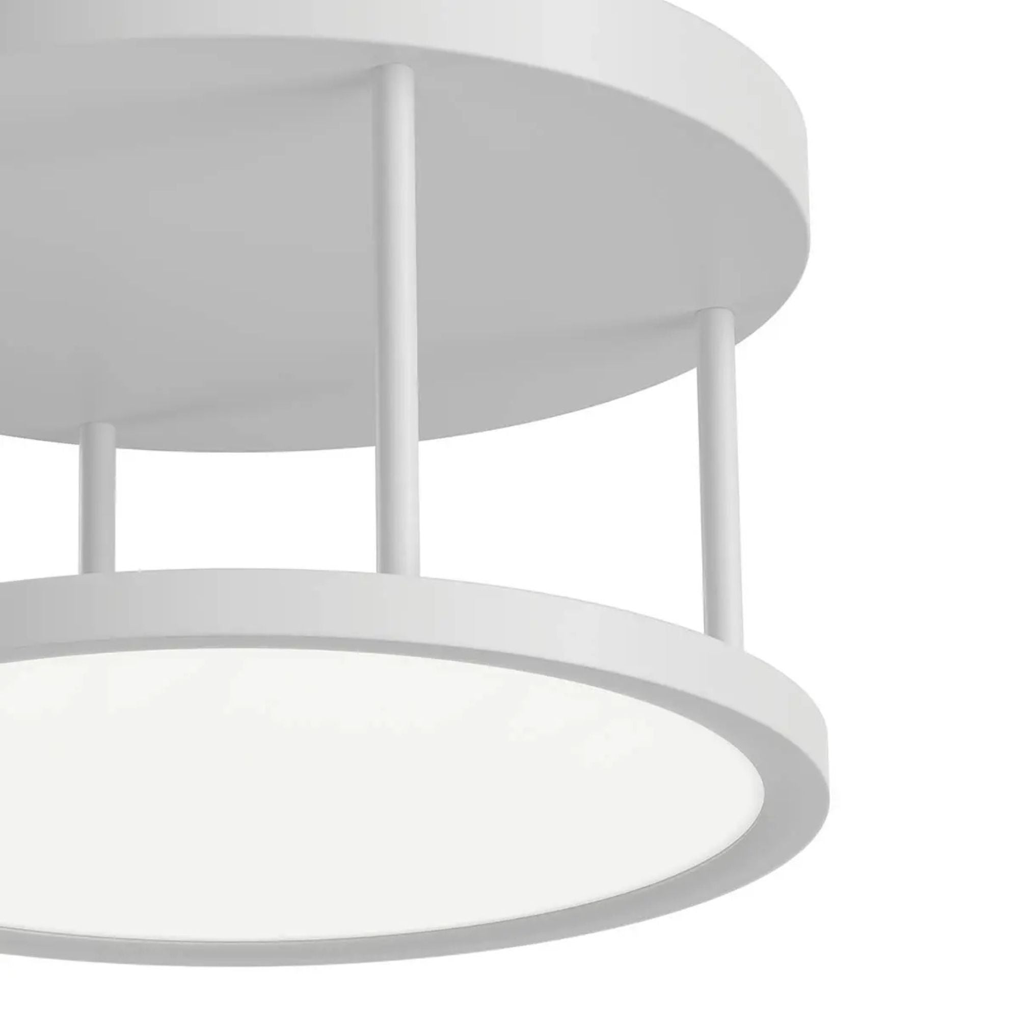 Lavi 15" LED Semi-Flush Mount, White Finish