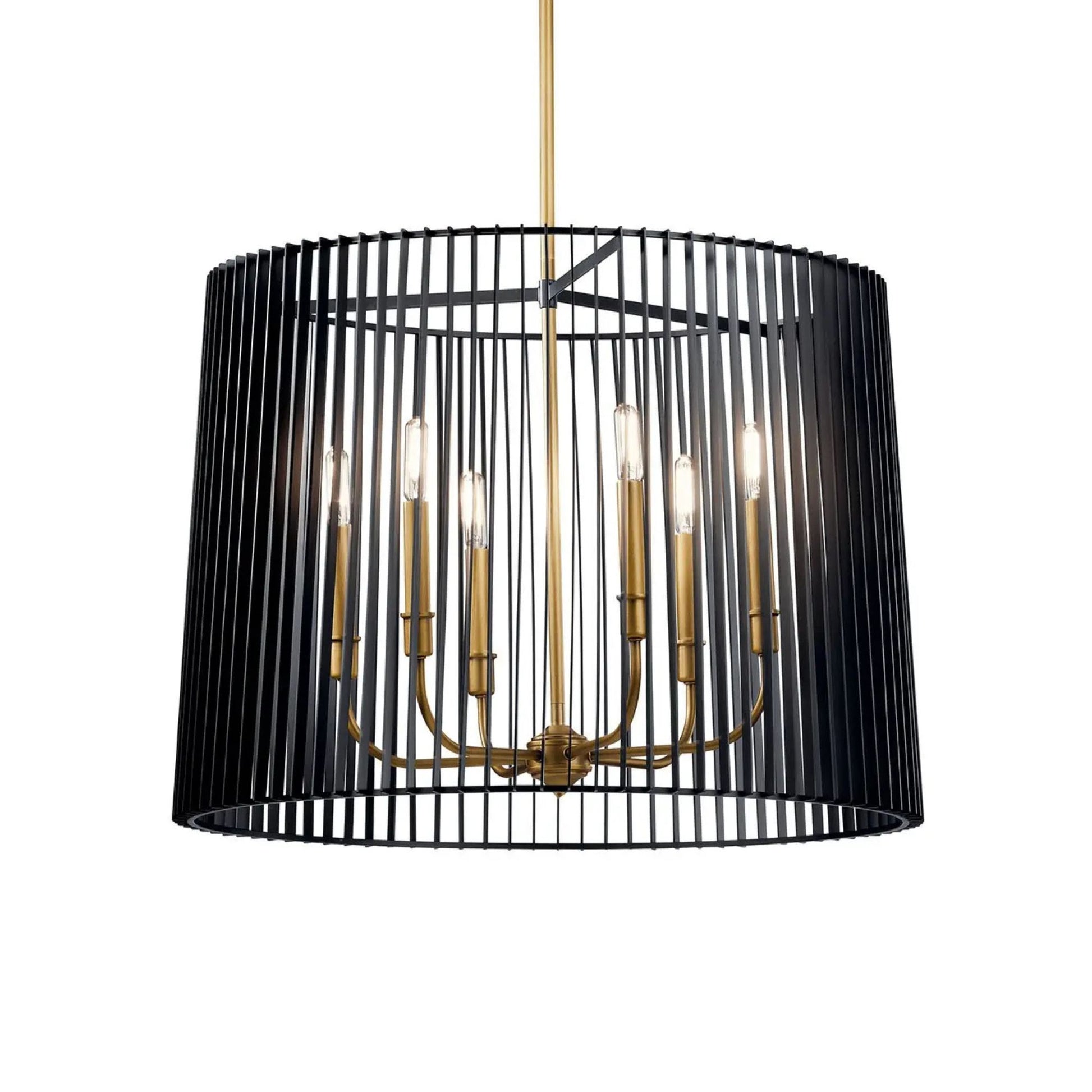 Kichler Lighting - Linara 26" 6-Light Chandelier, Black Finish | Bees Lighting