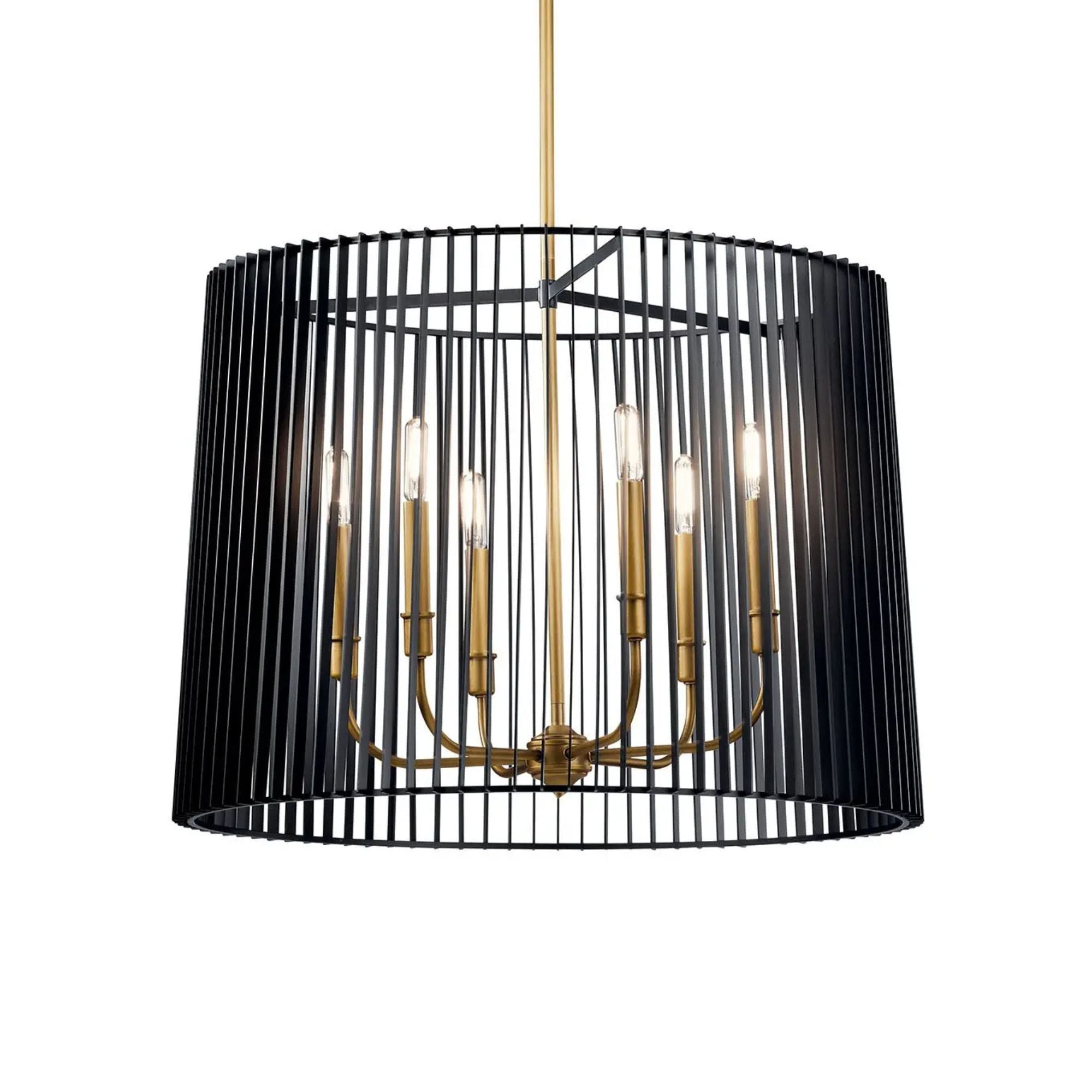 Linara 26" 6-Light Chandelier, Black Finish